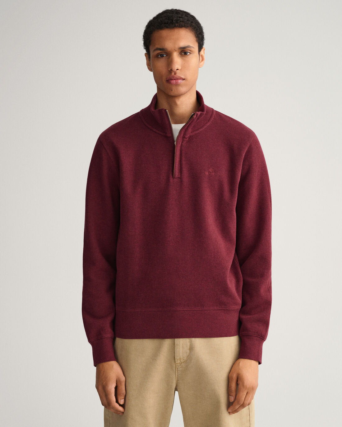 Gant Sacker Rib Half Zip Plumped Red