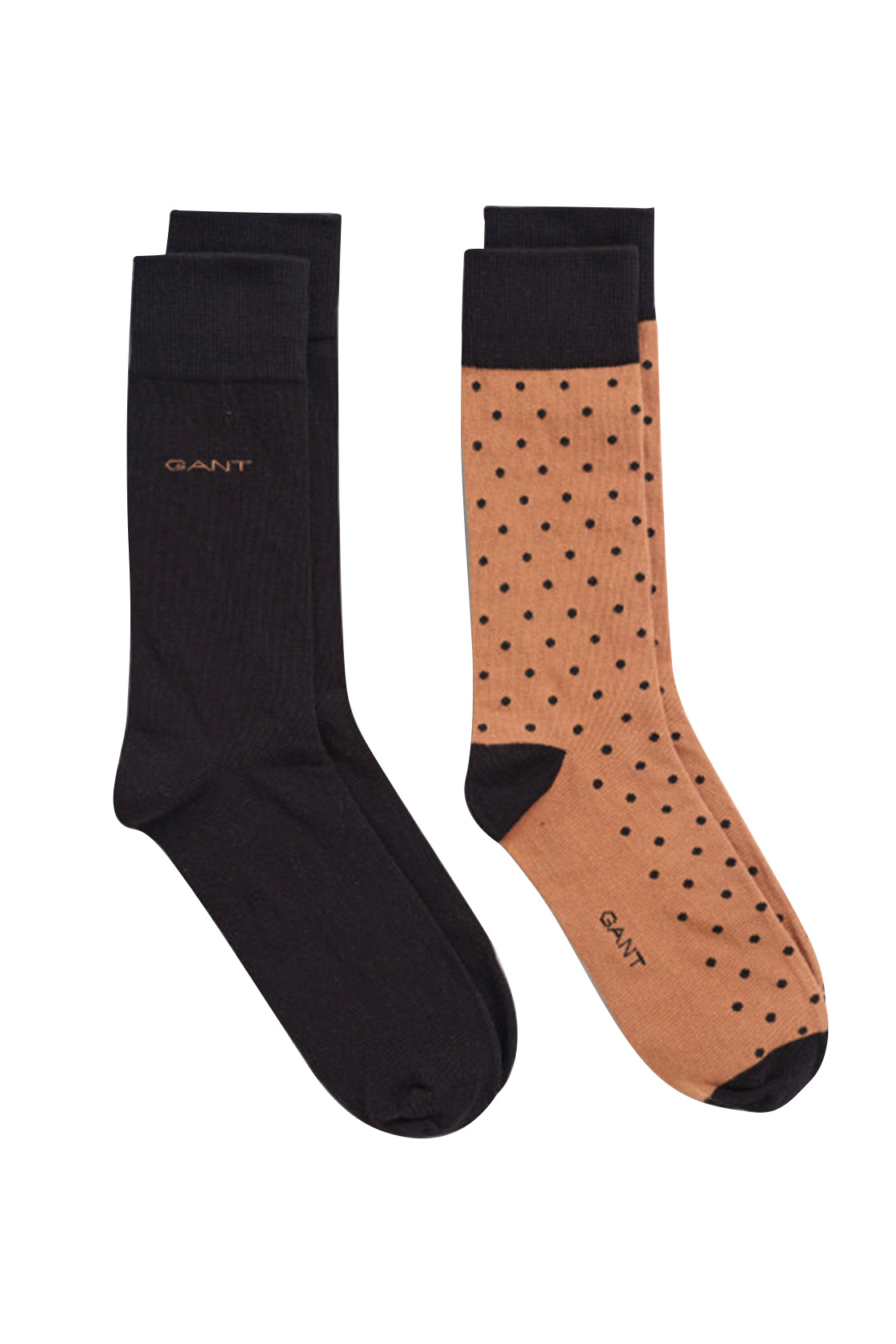 Gant Solid & Dot Socks 2PK Roasted Walnut