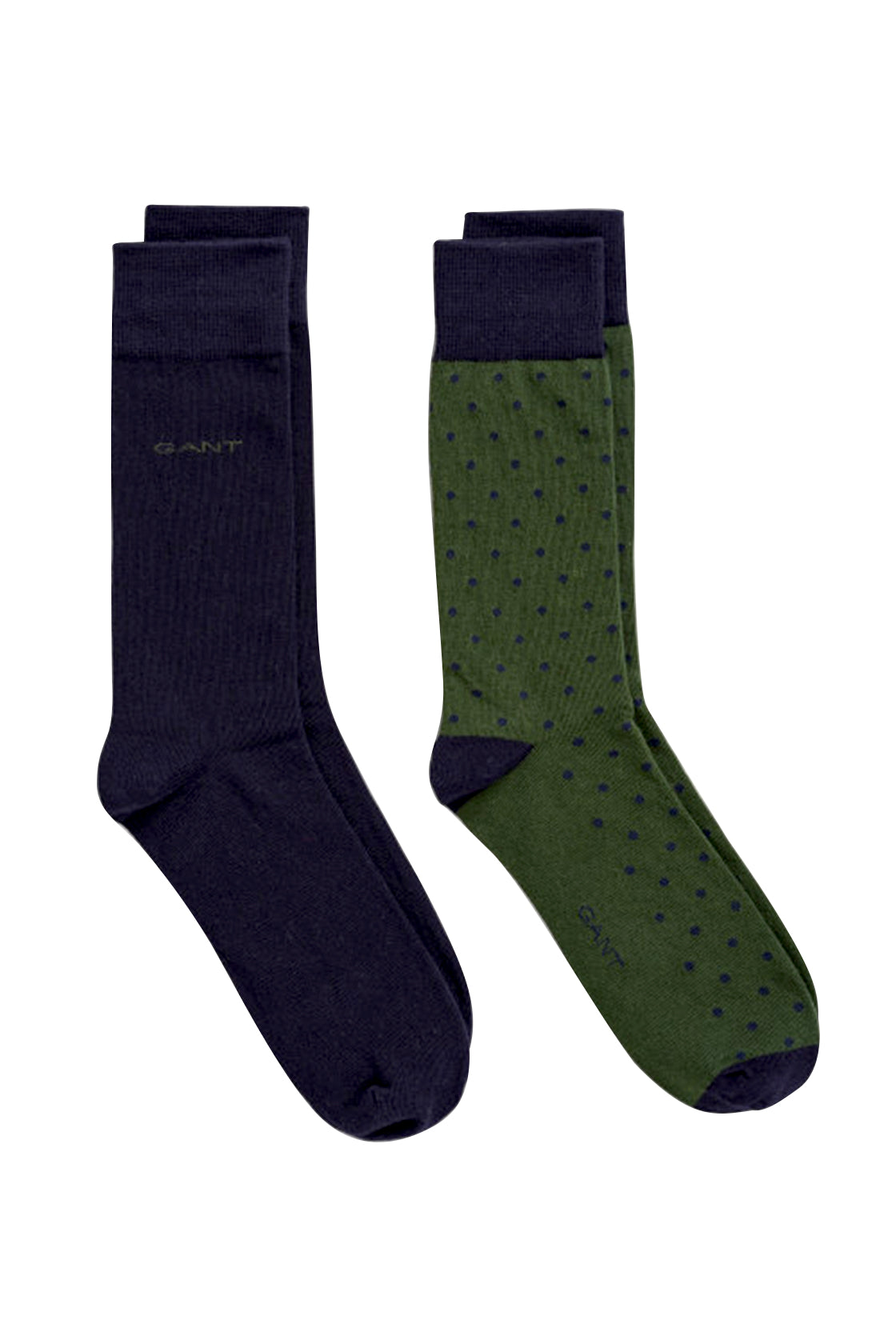 Gant Solid & Dot Socks 2PK Storm Green