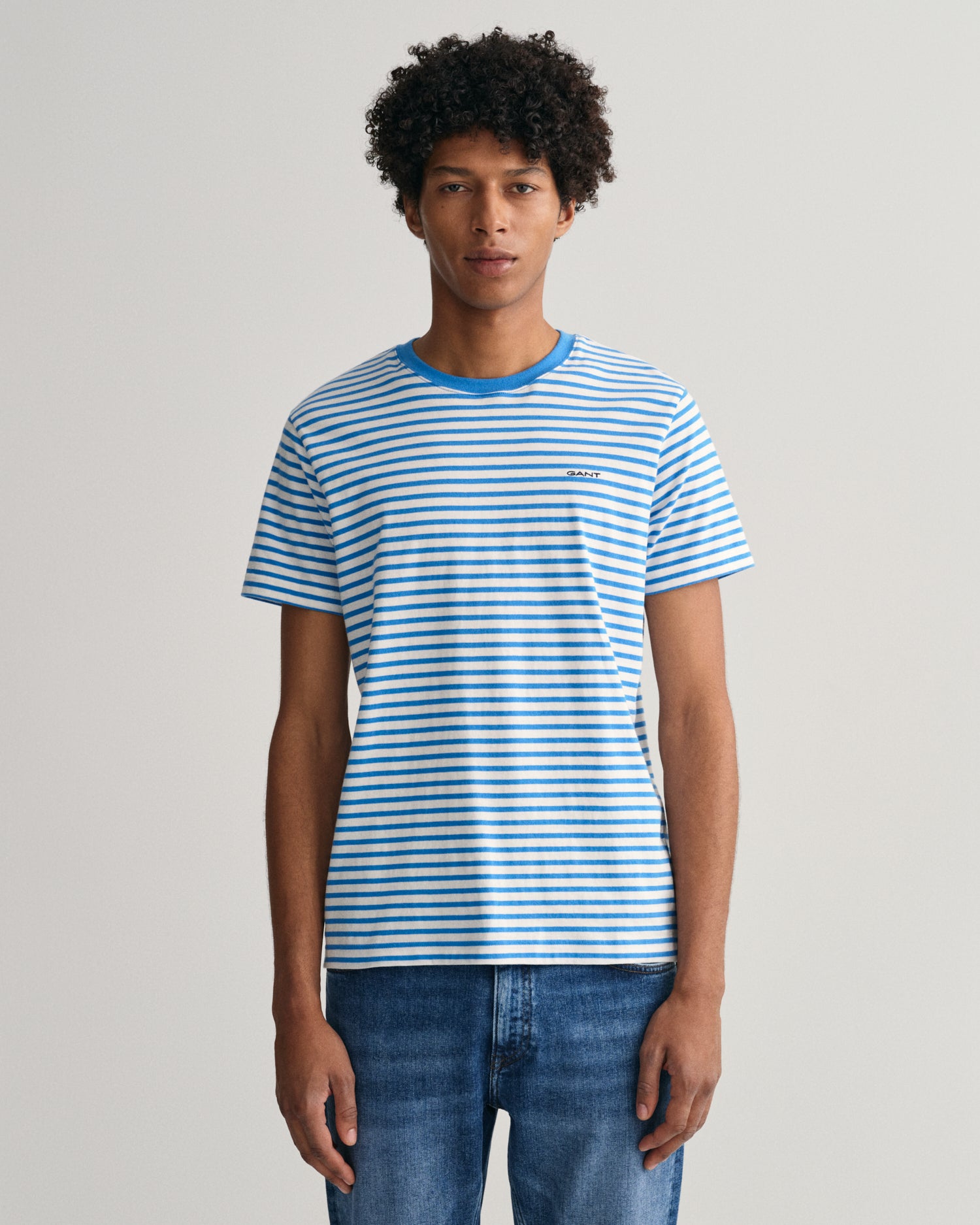 Gant Striped SS T-Shirt Day Blue