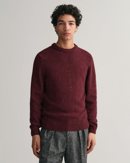 Gant Wool Neps Crew Neck Plumped Red