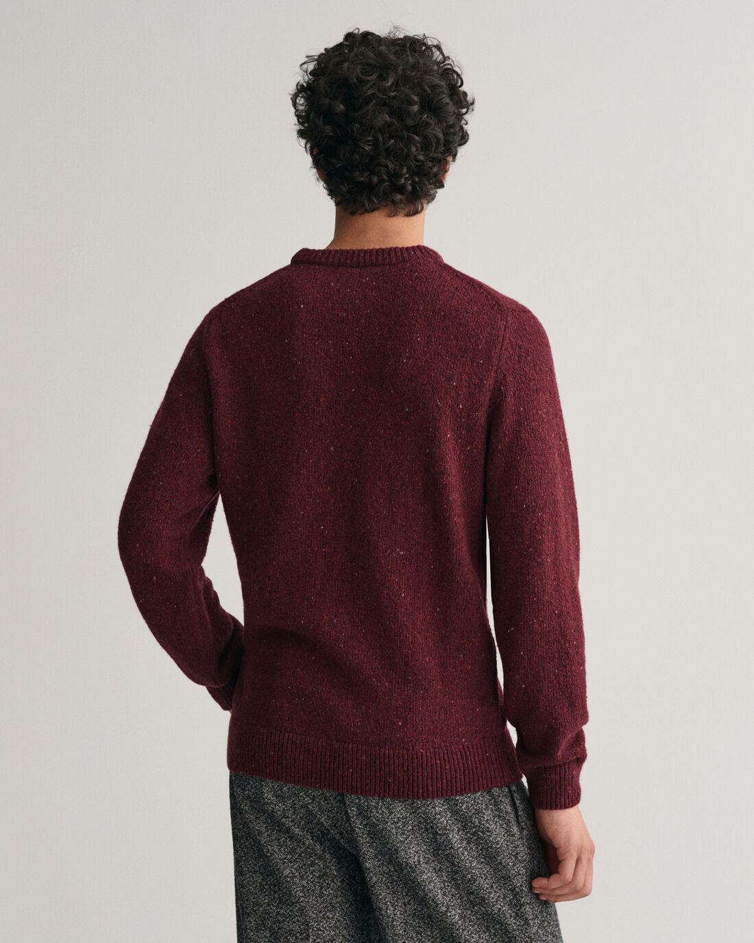 Gant Wool Neps Crew Neck Plumped Red