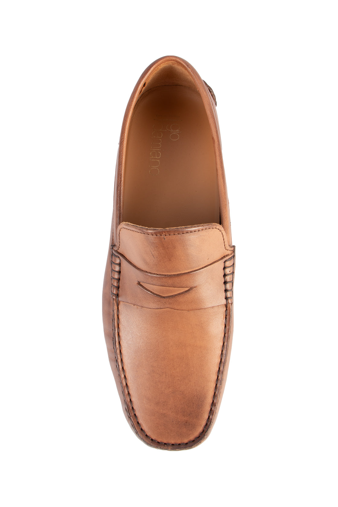 Gio Damiano Leather Vitello Loafers Tan