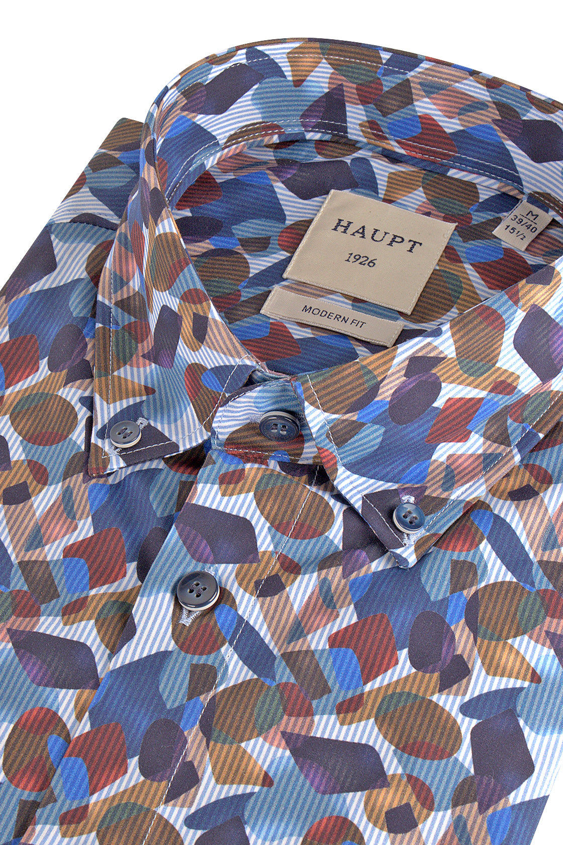 Haupt LS Geo Pattern Shirt Navy