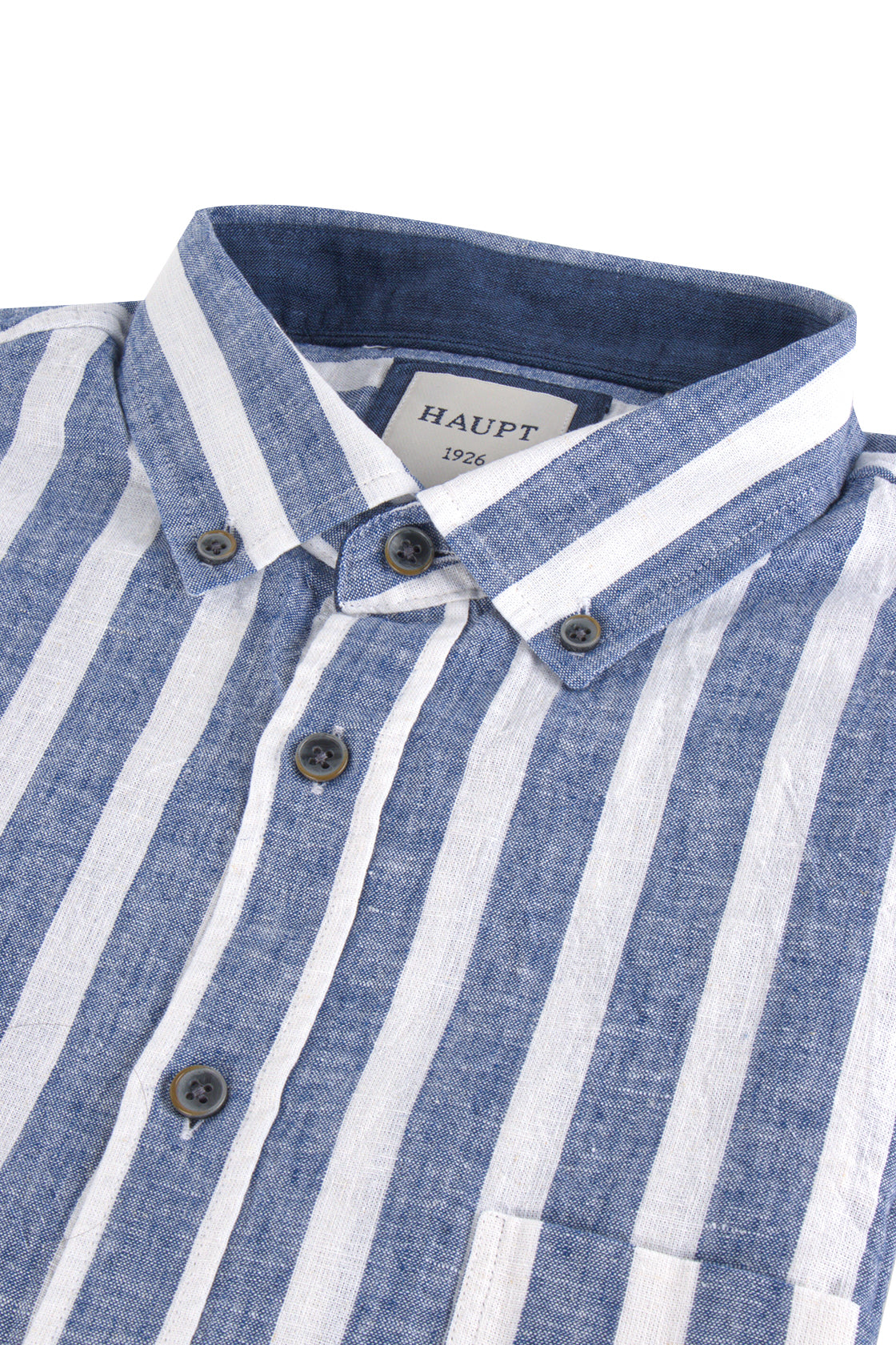 Haupt LS Linen Shirt Bold Stripe
