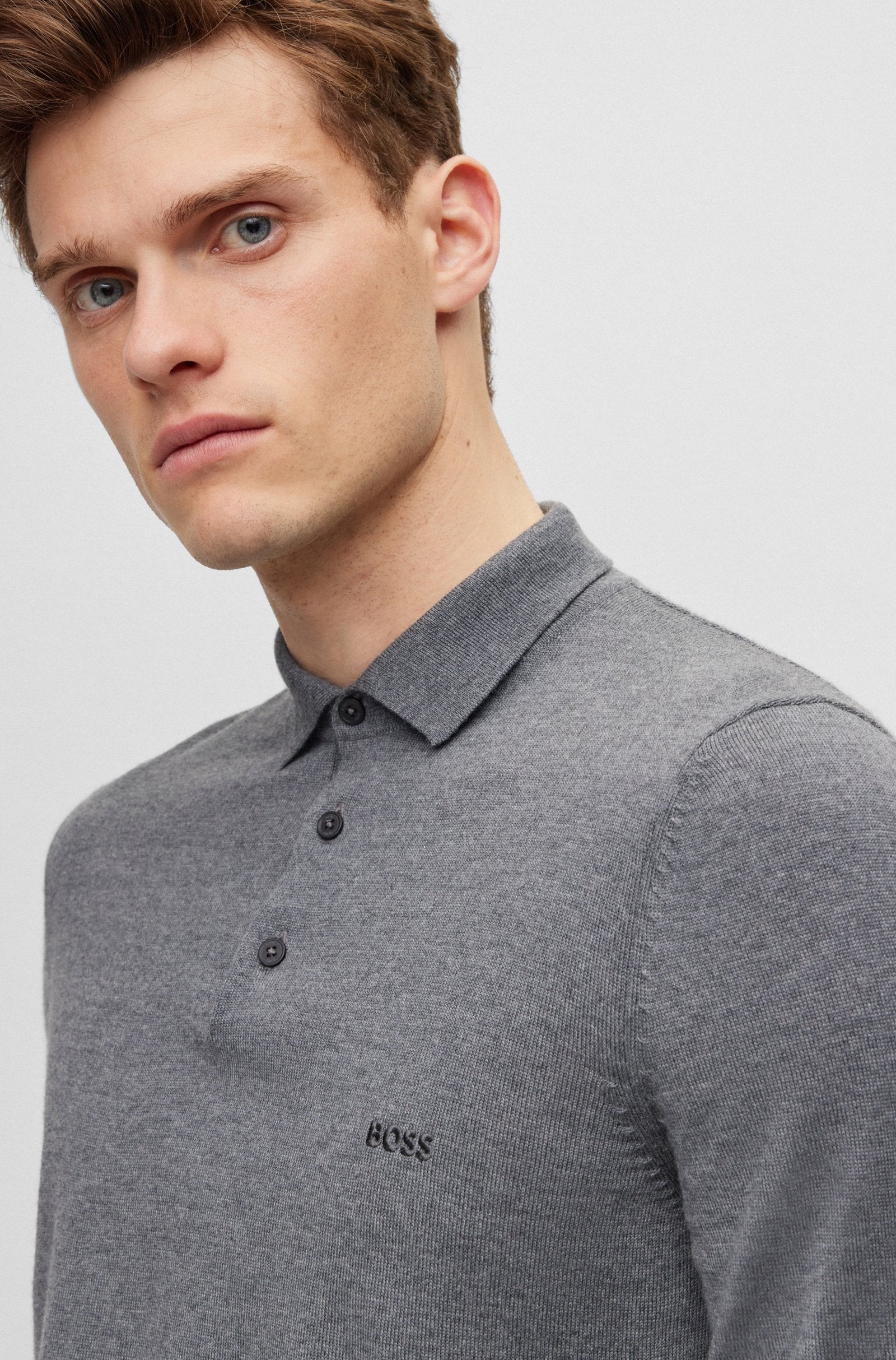 Hugo Boss Bono-L Knitted Sweater Grey