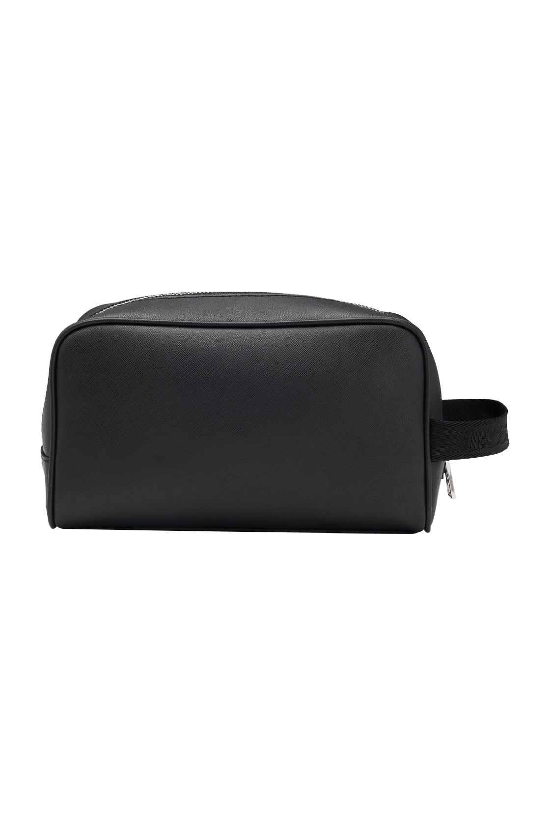 Hugo Boss Zair Large Leather Washbag Black