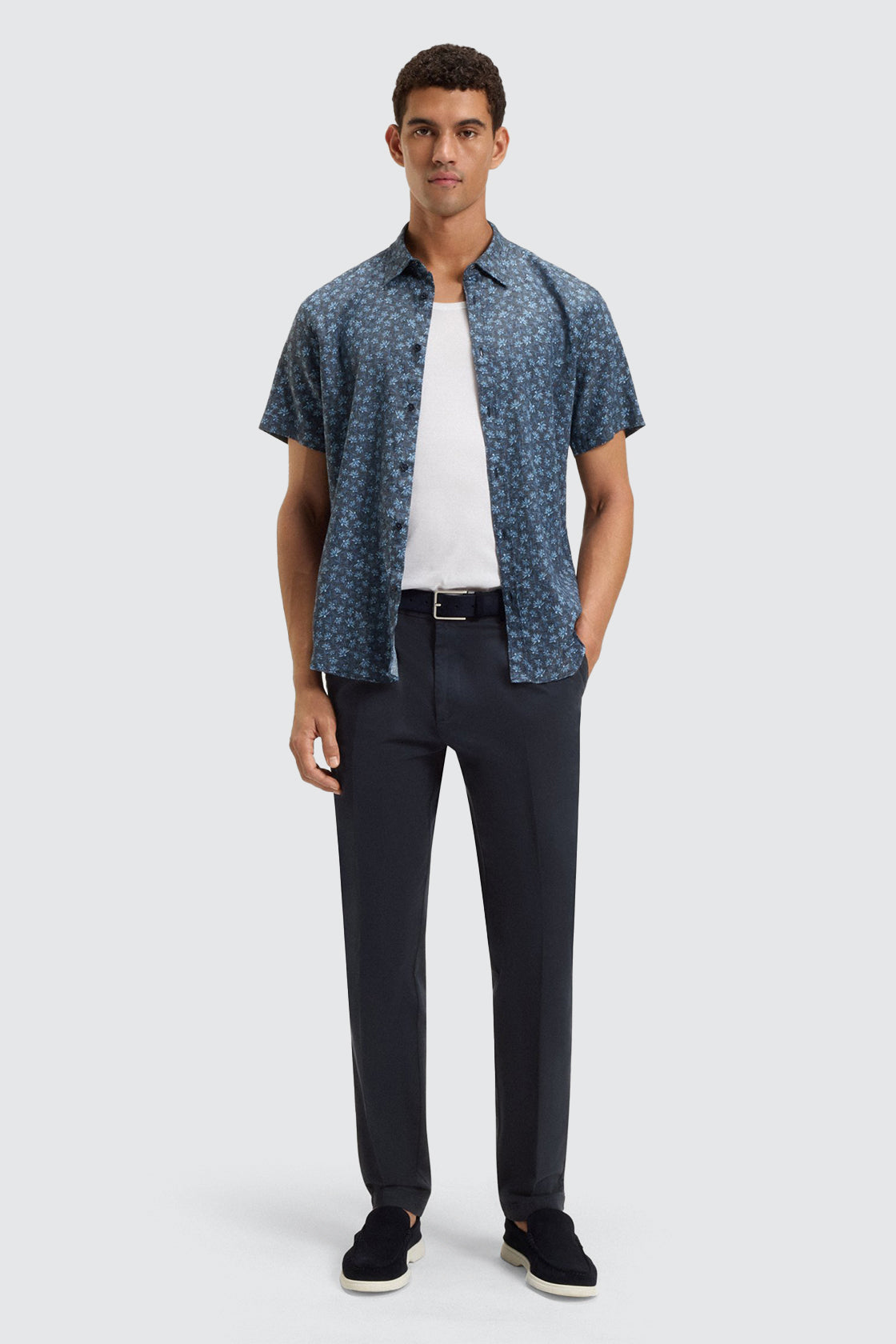 Hugo Boss H-Kane Pleat Trouser Dark Blue