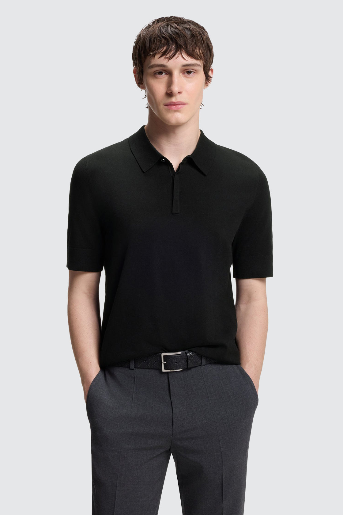 Hugo Boss San Peter-CV Reg. SS Knit Black