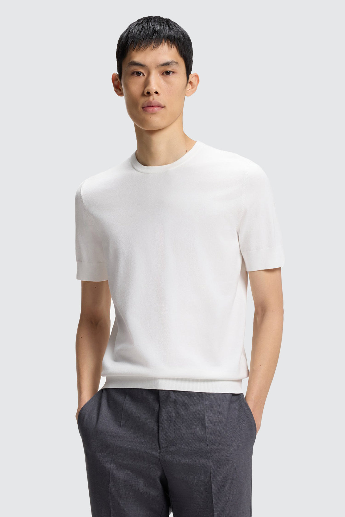 Hugo Boss San Carl-CV Slim SS Knit Natural