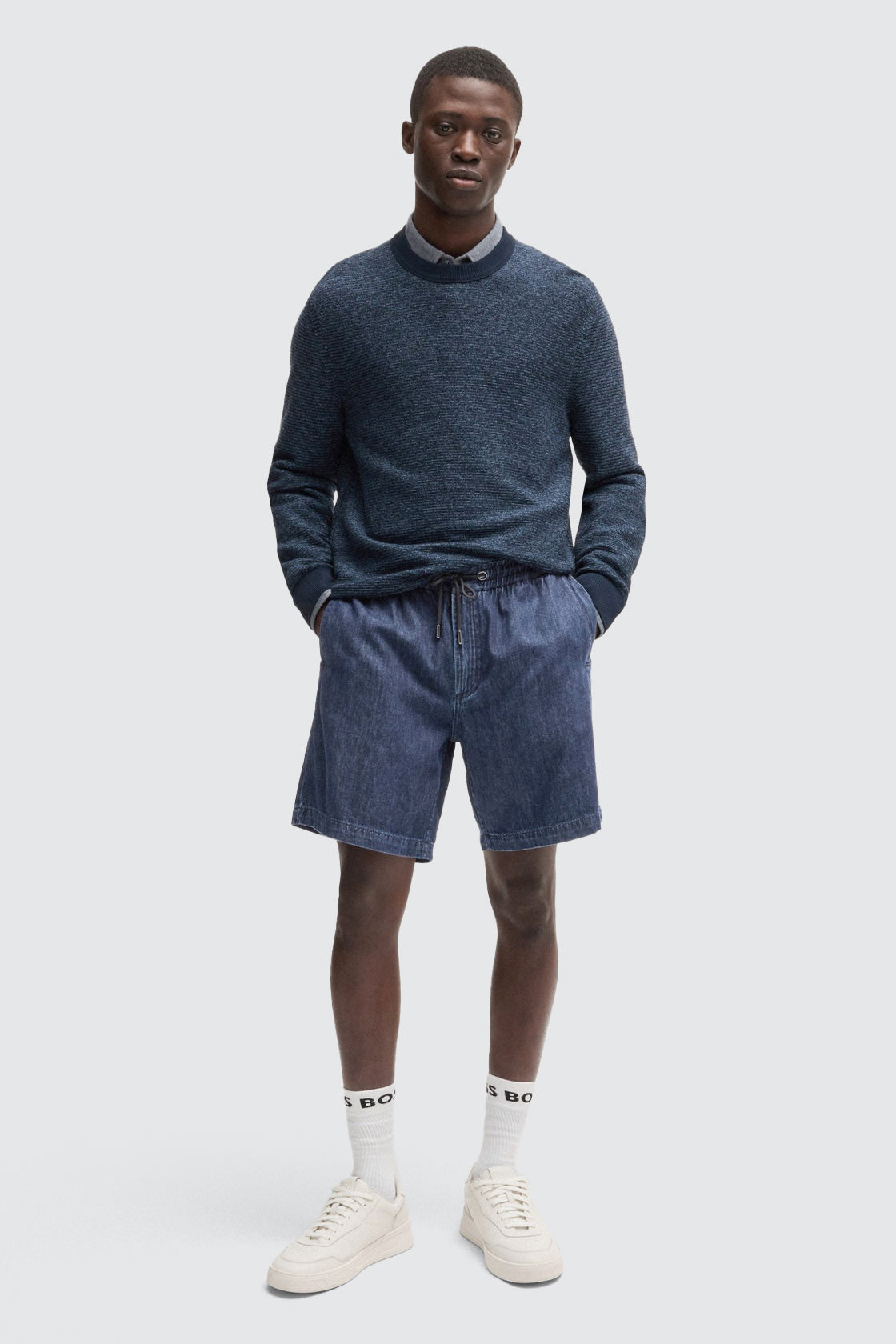 Hugo Boss Sandrew Shorts Denim Dark Blue