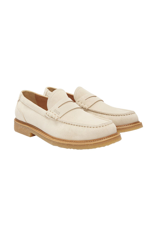 Hugo Boss Kope Moccasin Casual Shoe Open White