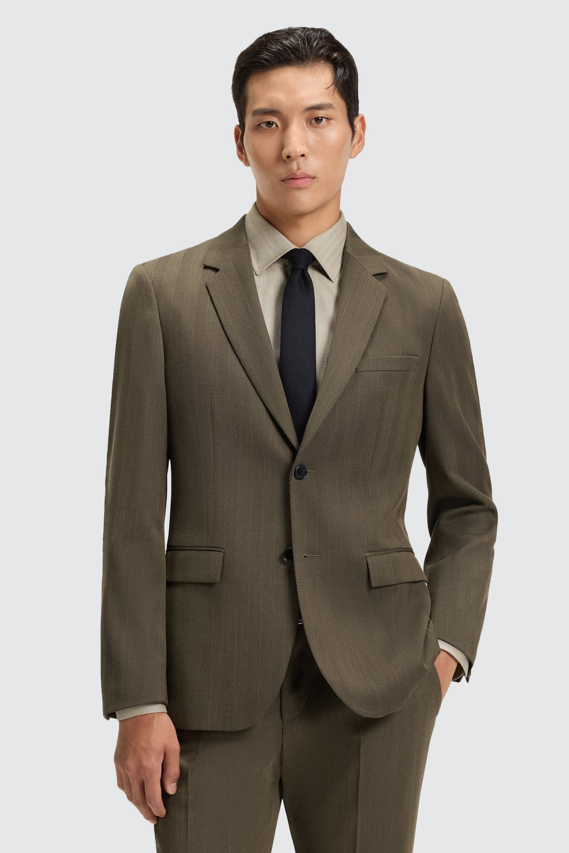 Hugo Boss H-Houston 2pc-252 Suit Open Brown