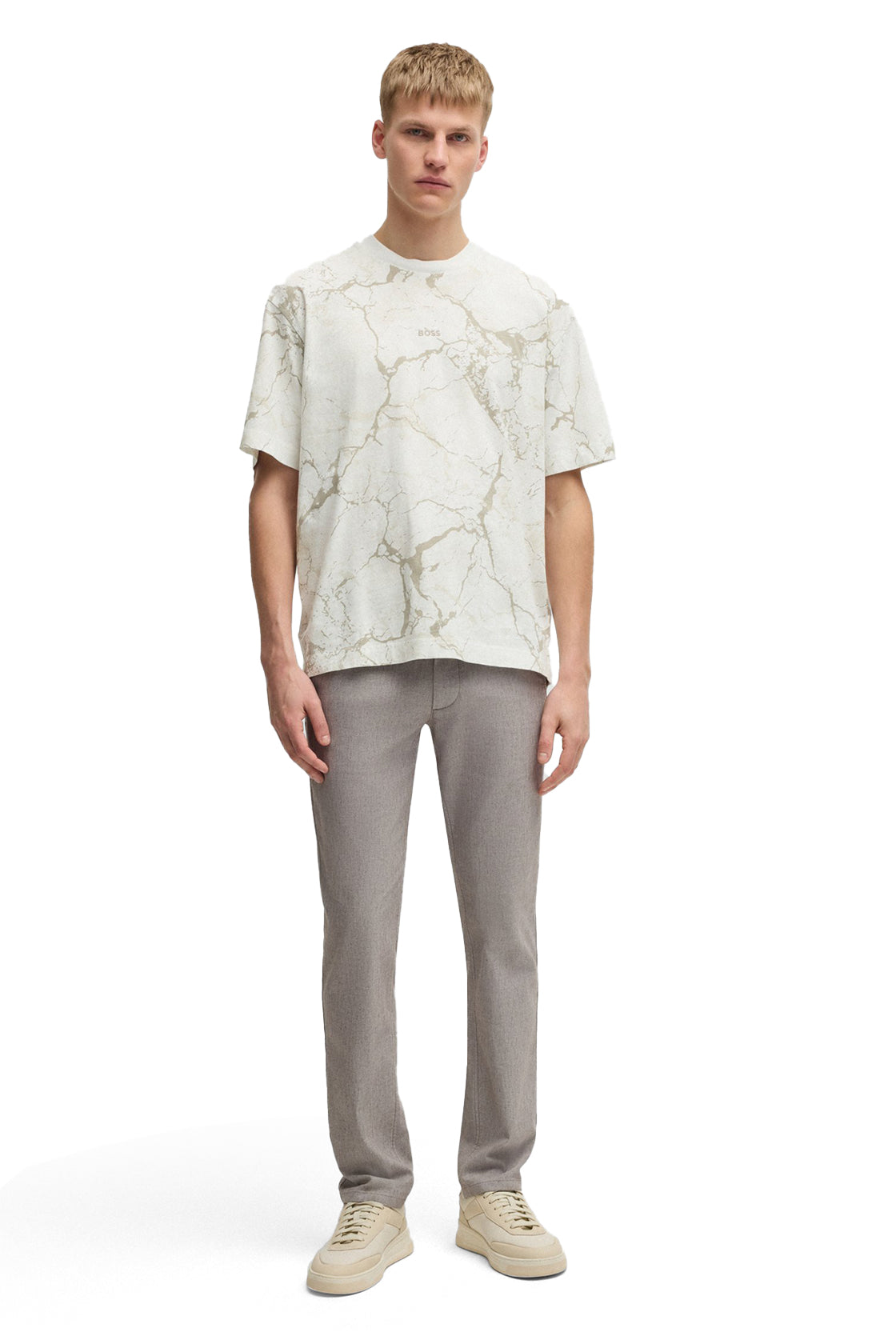 Hugo Boss Crinkle Desert Tee Light Beige