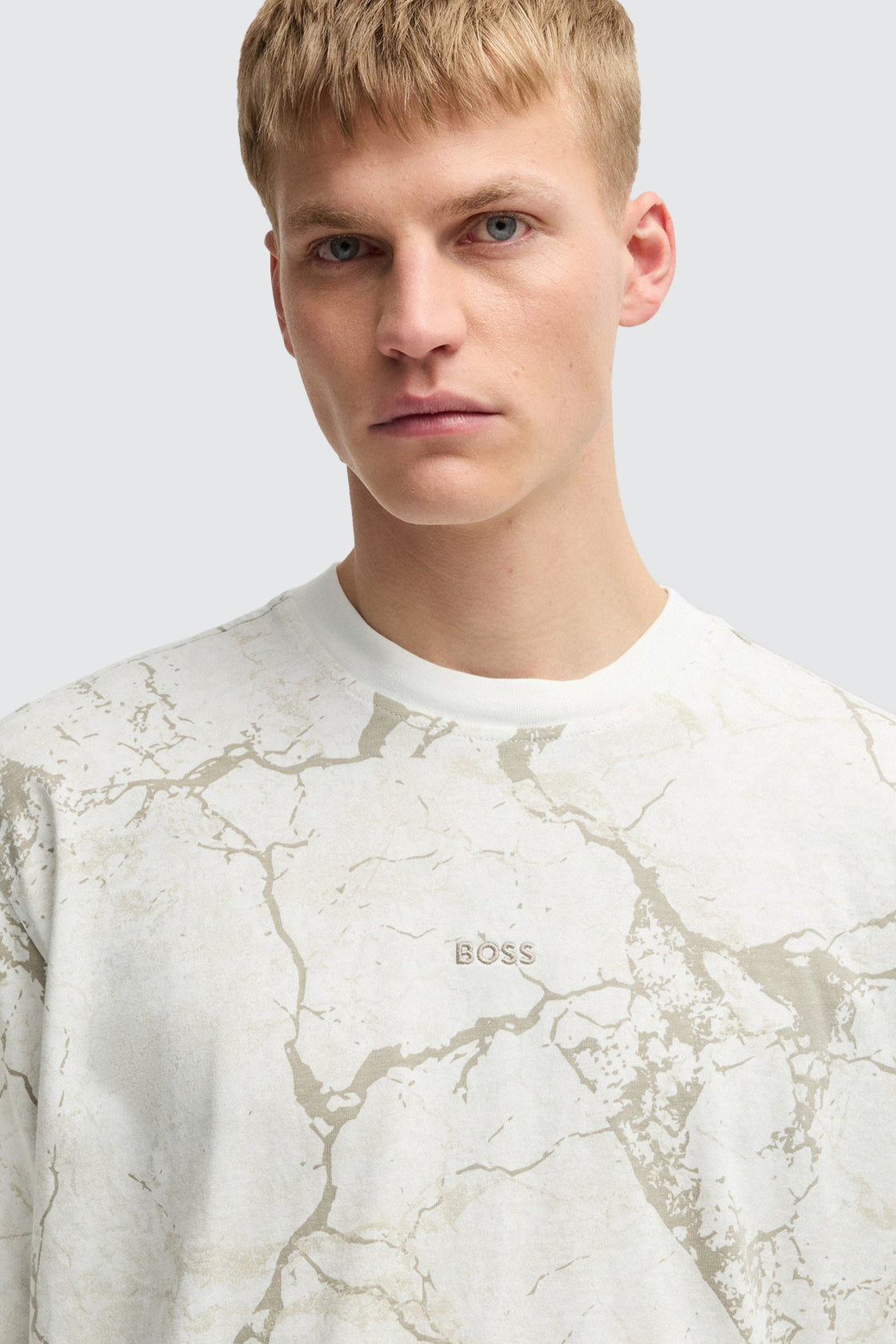 Hugo Boss Crinkle Desert Tee Light Beige