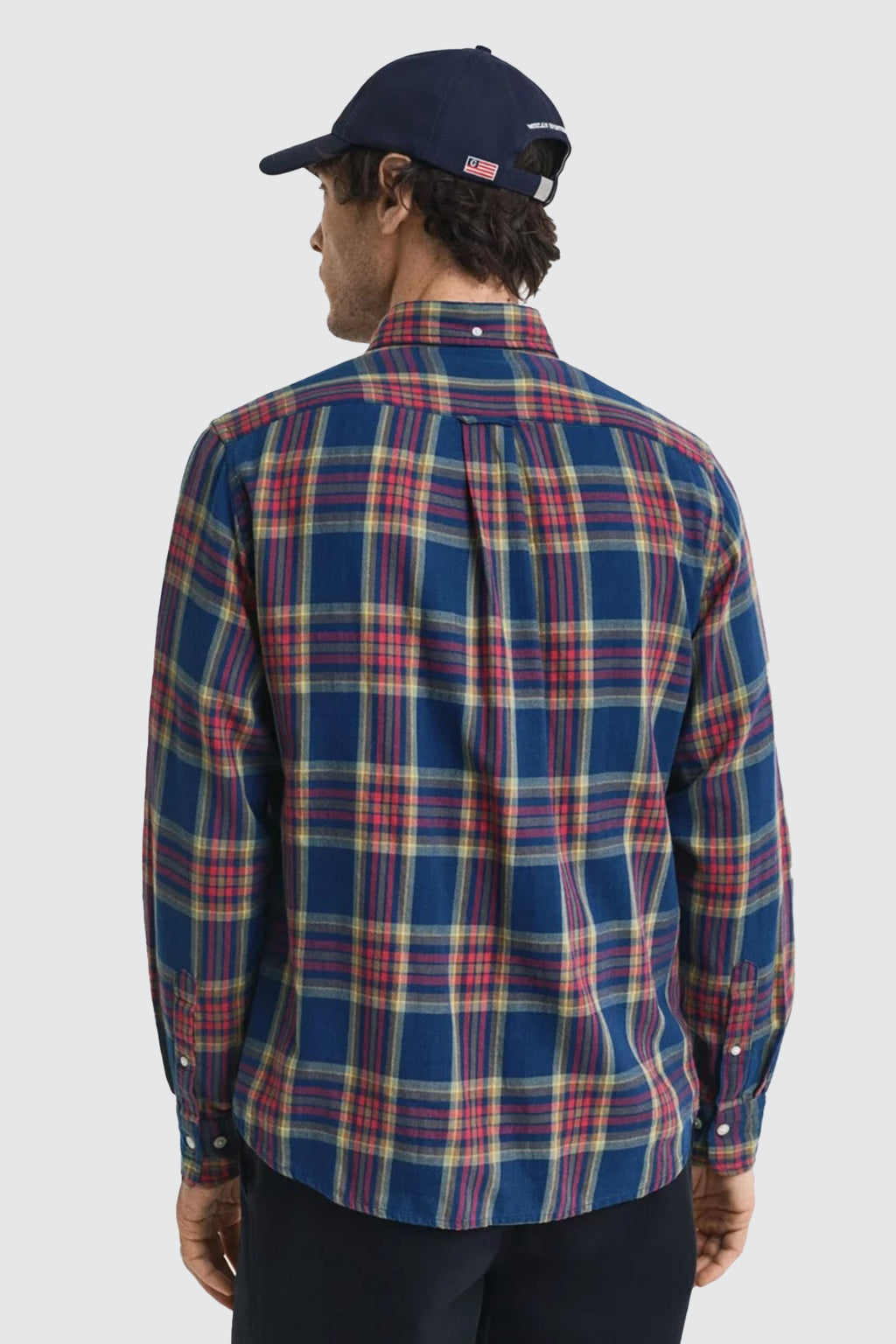 Gant Regular Indigo Twill Check LS Shirt Indigo