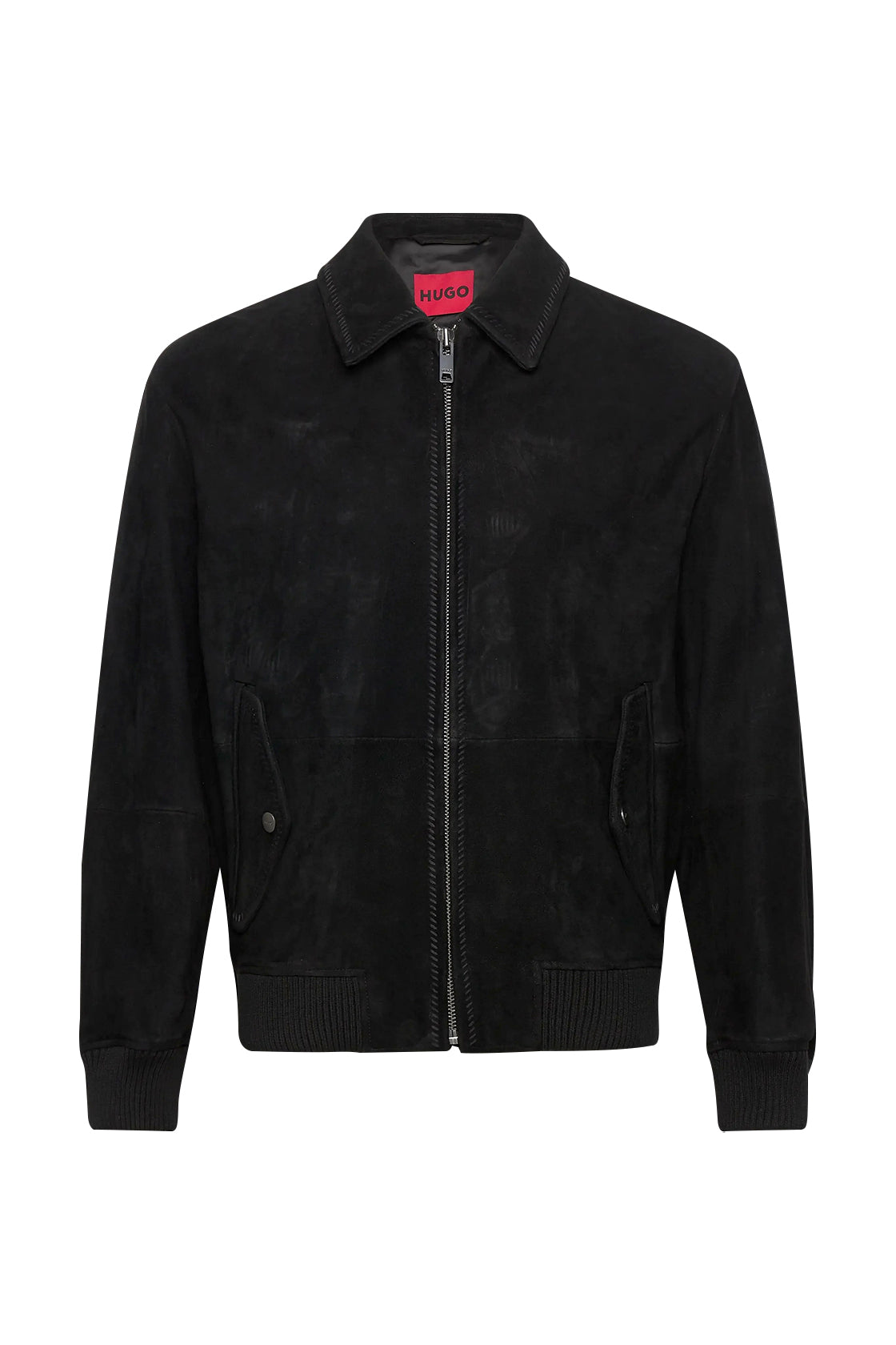 Hugo Boss Lemai Leather X-Slim Jacket Black