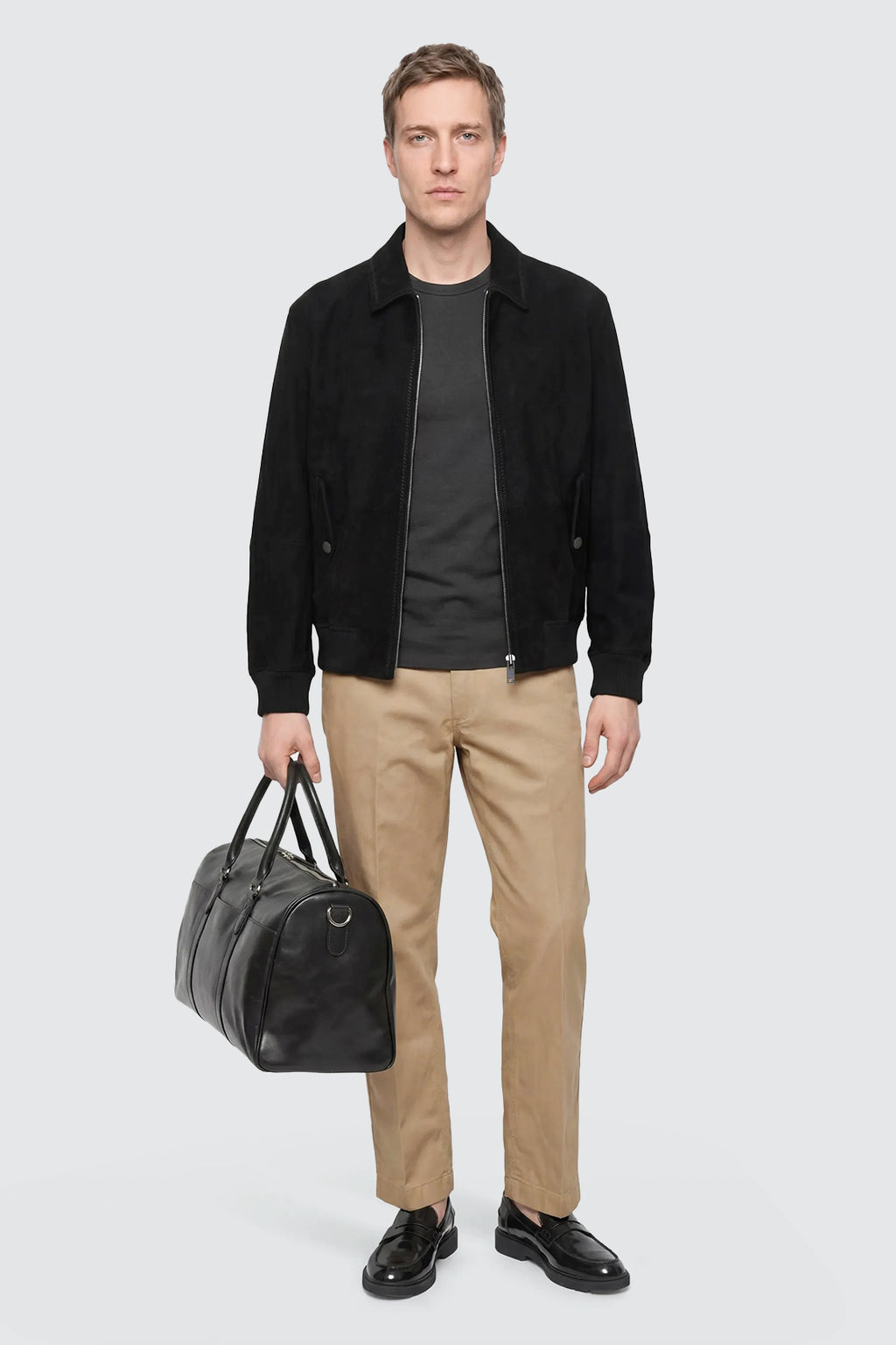 Hugo Boss Lemai Leather X-Slim Jacket Black