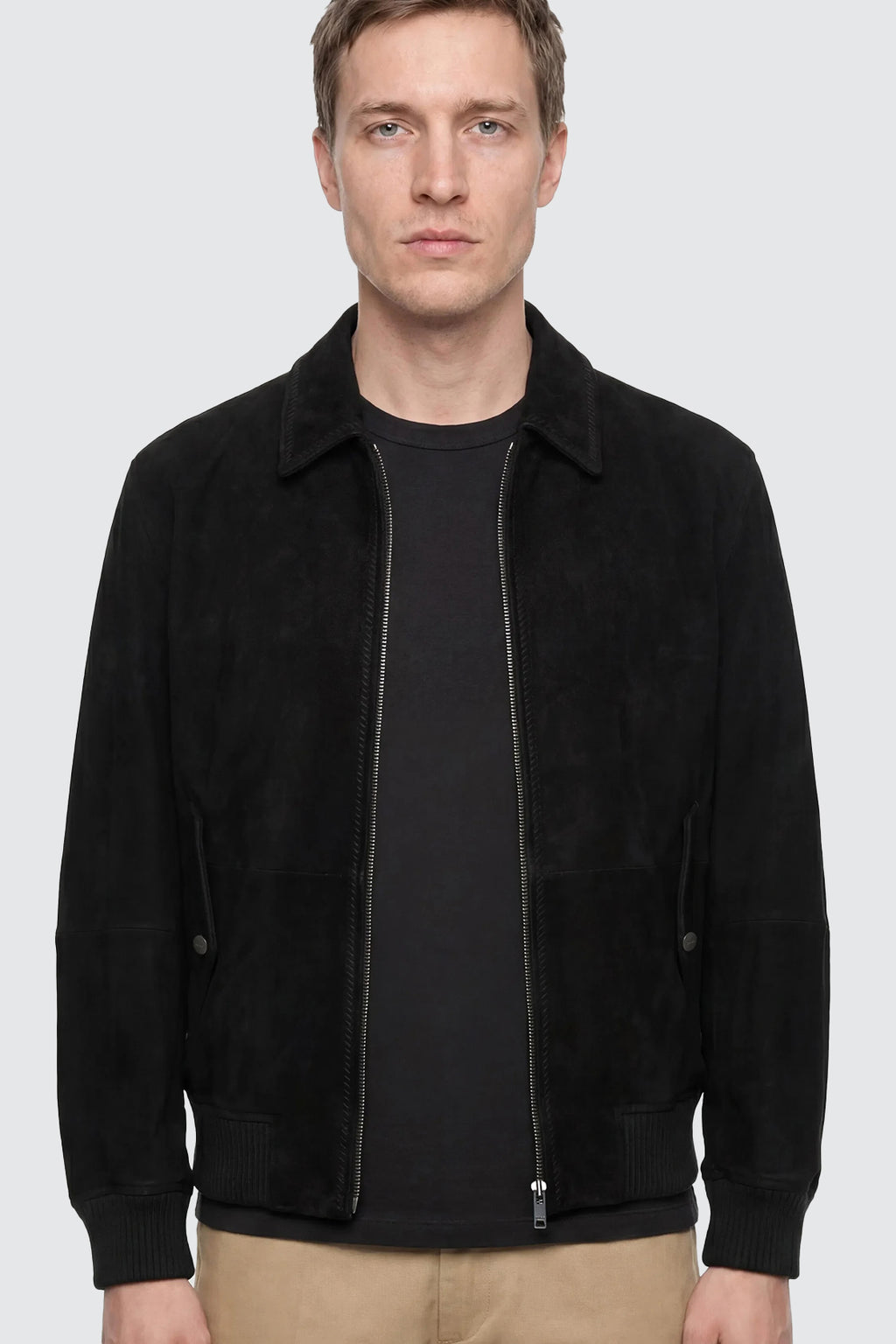 Hugo Boss Lemai Leather X-Slim Jacket Black