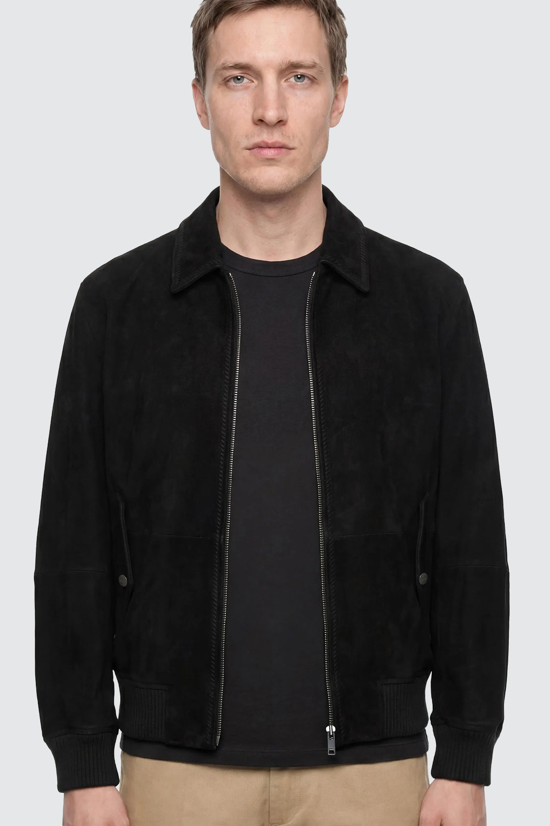 Hugo Boss Lemai Leather X-Slim Jacket Black