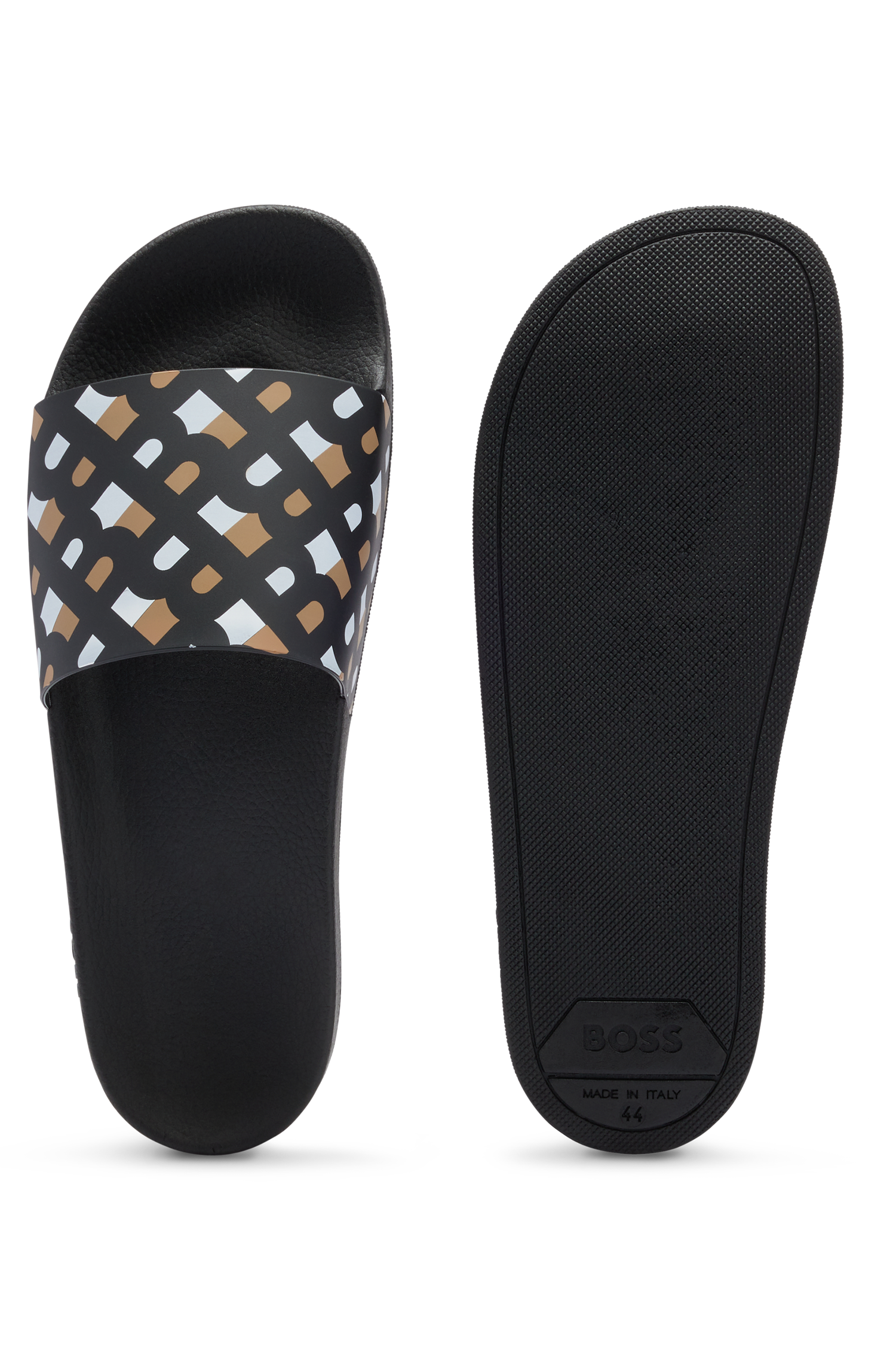 Hugo Boss Bay Slide Open Brown