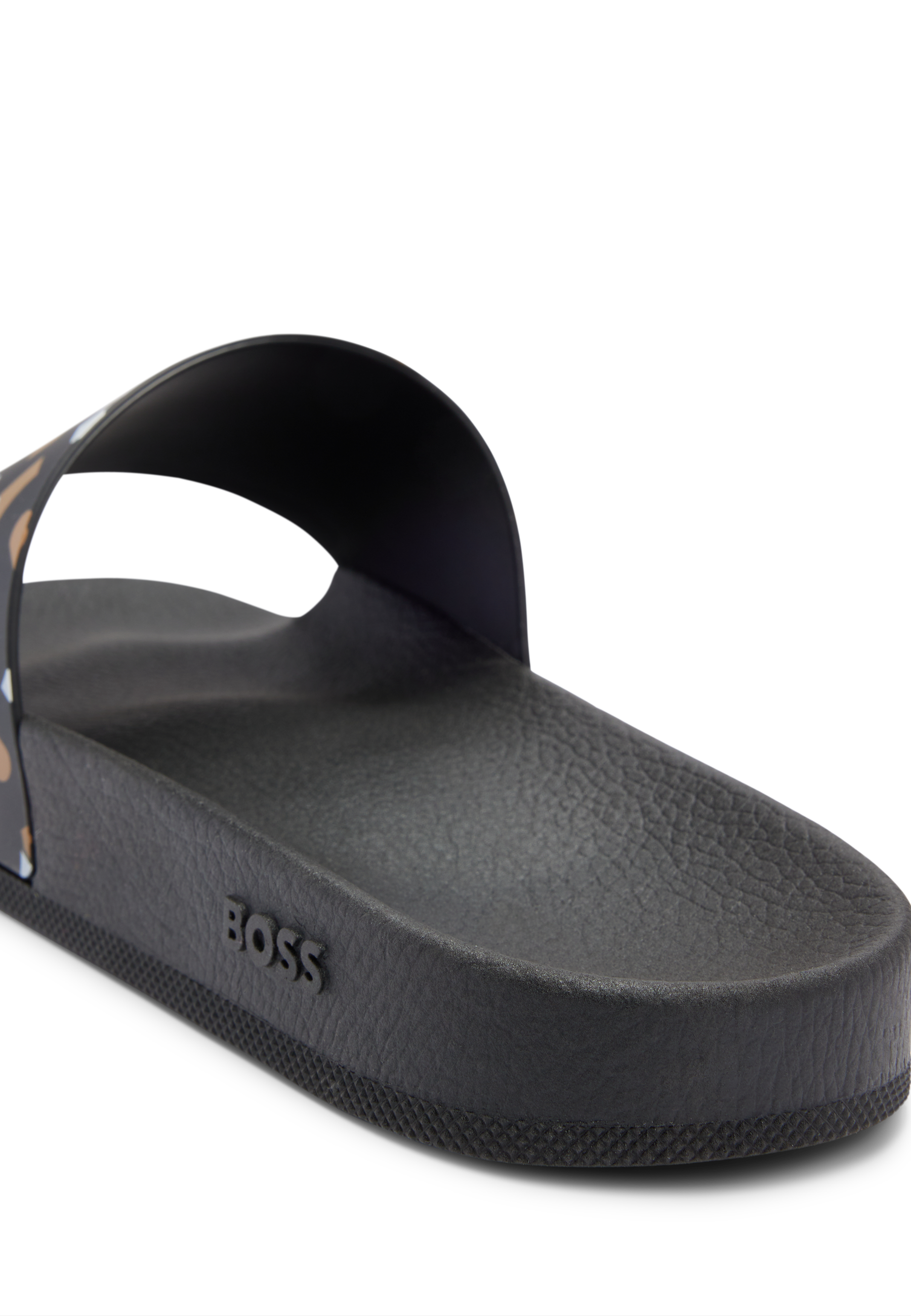 Hugo Boss Bay Slide Open Brown