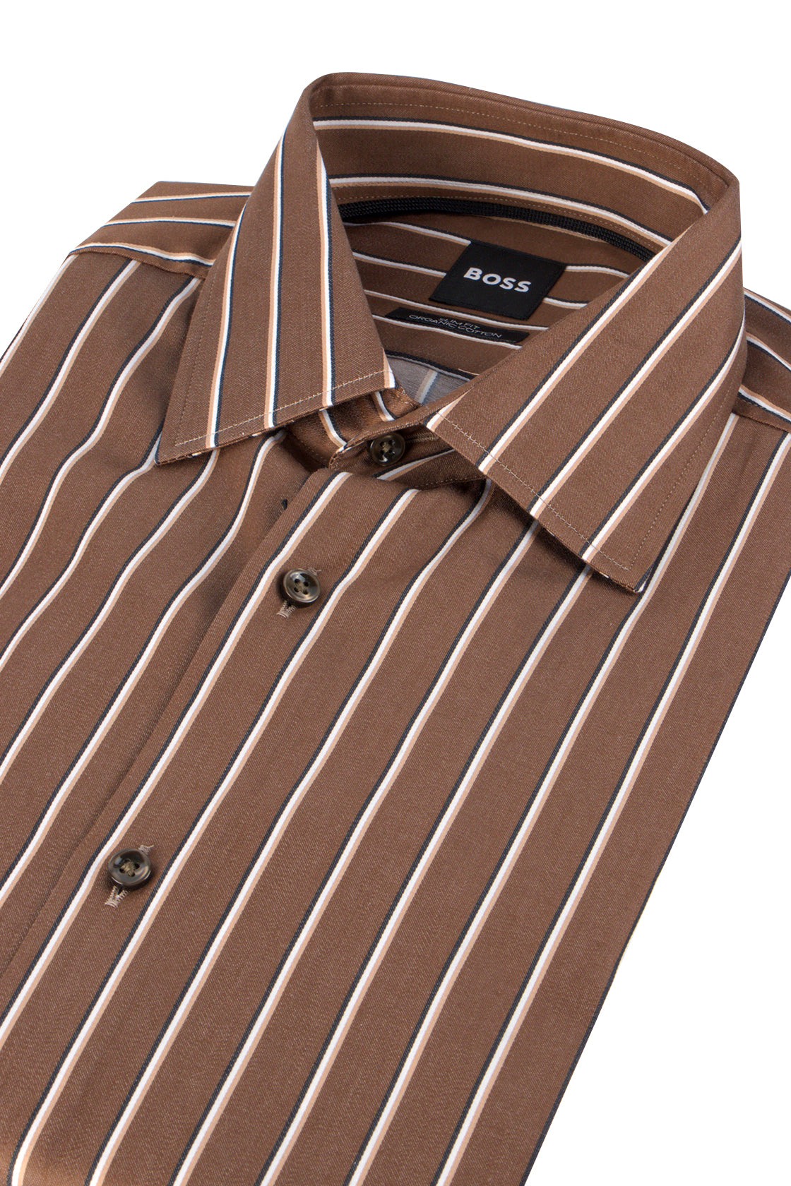 Hugo Boss H-Hank-Kent LS Shirt Open Brown