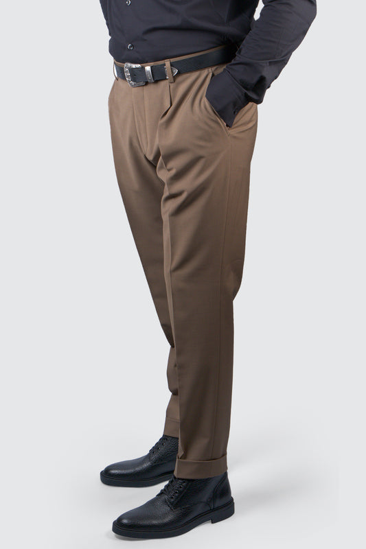 Hugo Boss H-Pepe-Plt Trouser Open Brown