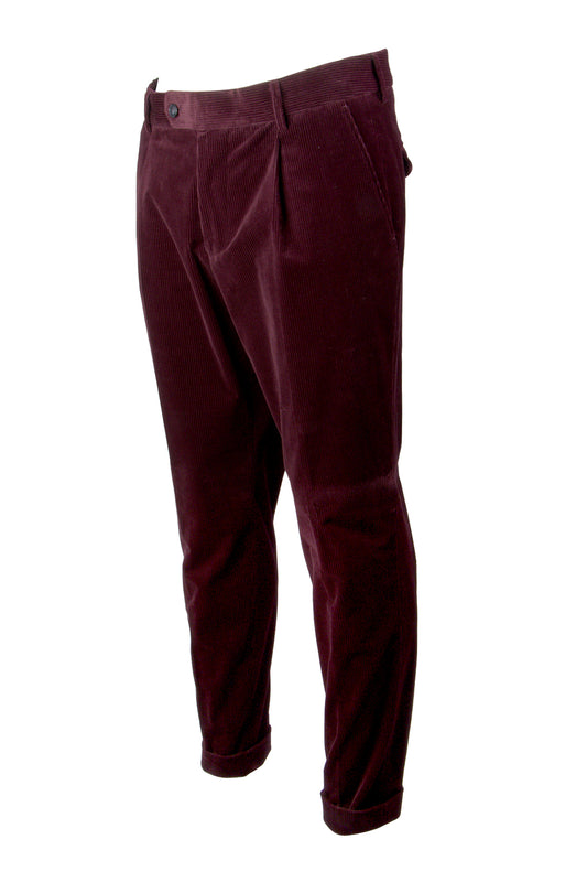 Hugo Boss H-Perin-233 Pleat Trouser Dark Red