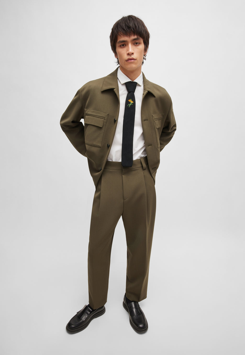 Hugo Boss Harly Trouser Dark Beige