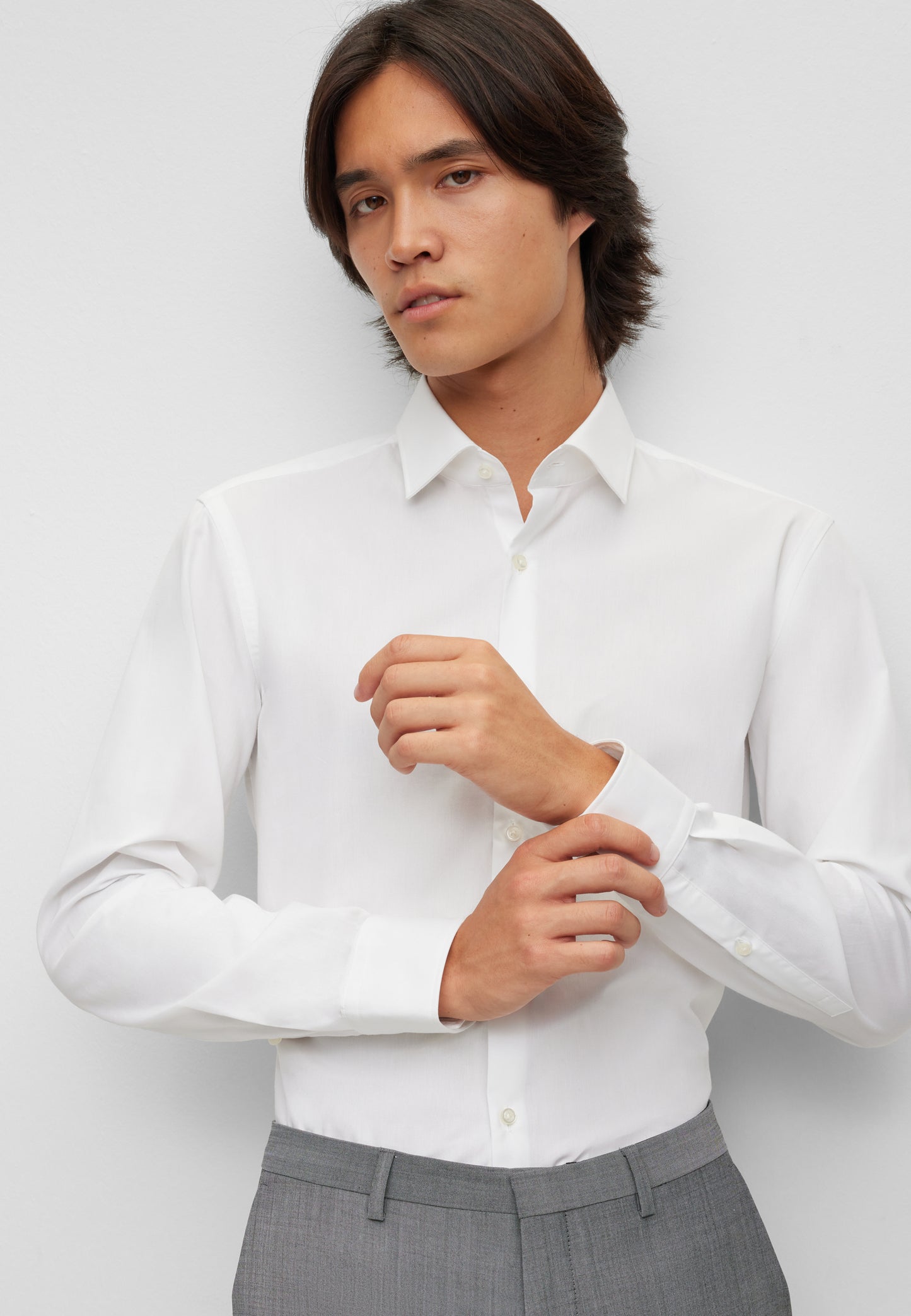 Hugo Boss Kenno LS Shirt Open White