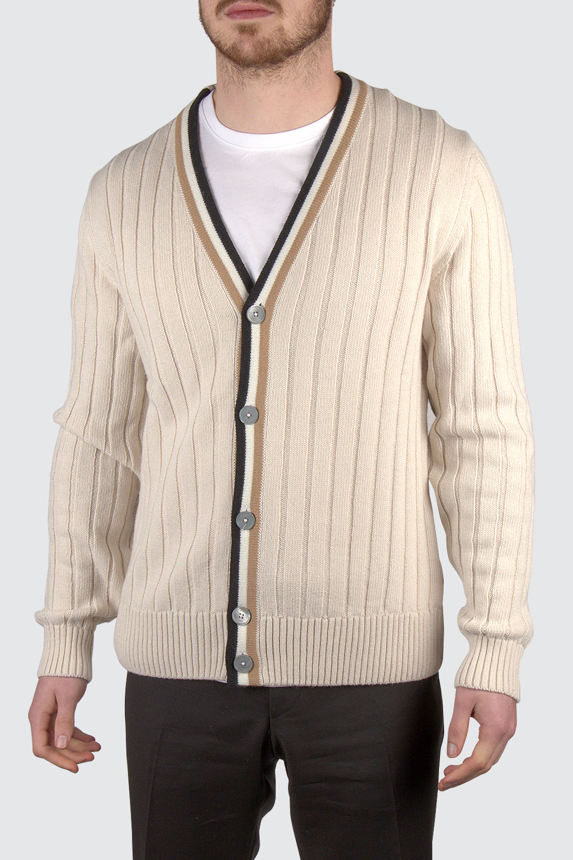 Hugo Boss Losilvio Cardigan Open White