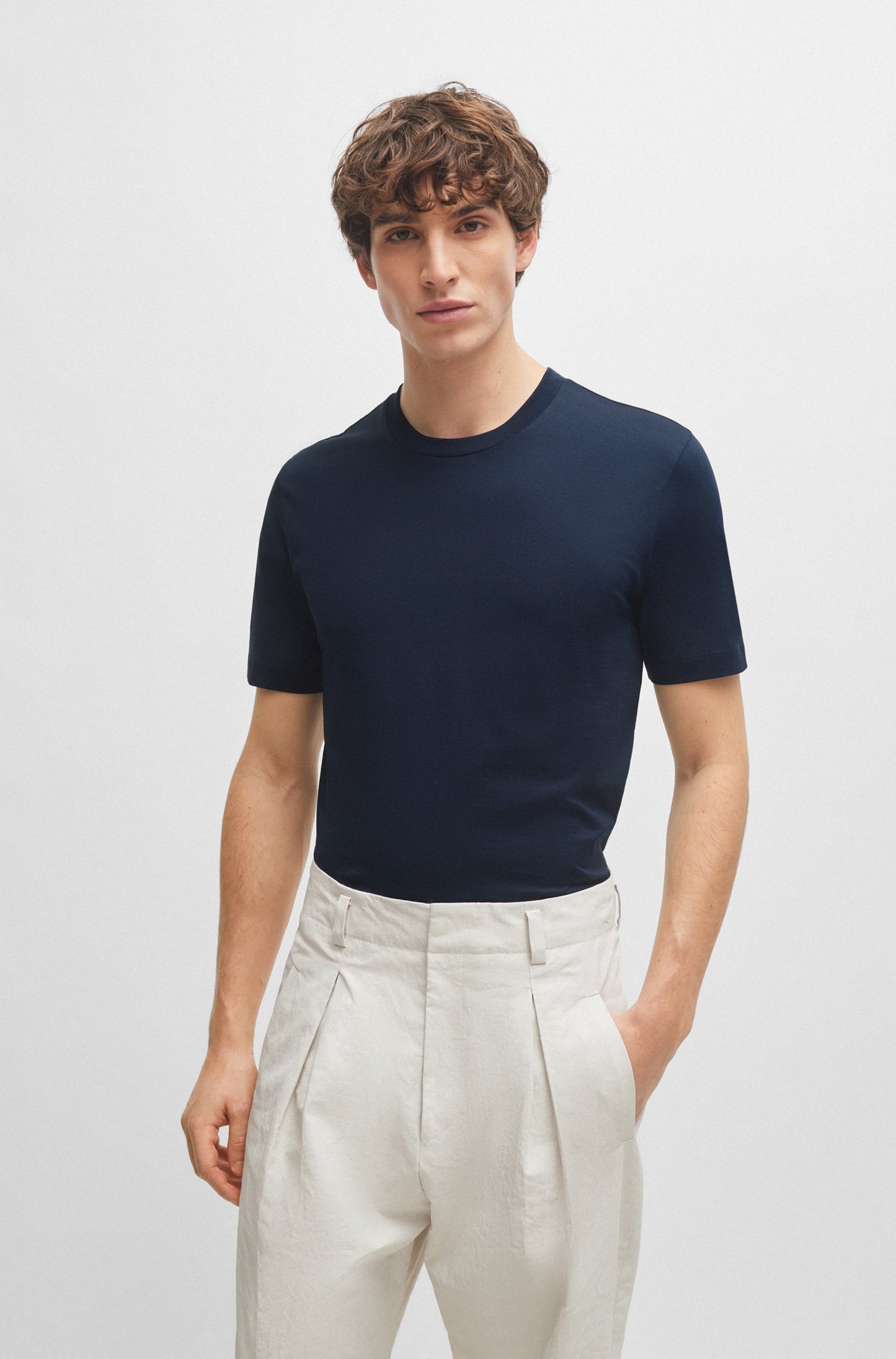 Hugo Boss Thompson SS Jersey Tee Dark Blue