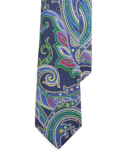 Polo Ralph Lauren Silk Neck Tie Navy Multi