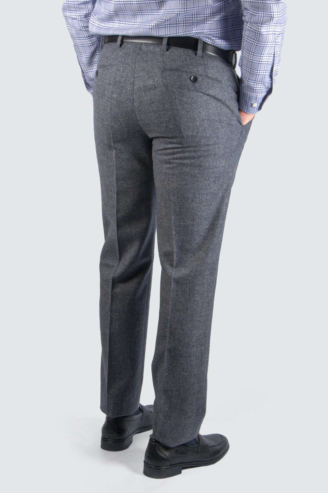 Meyer Bonn Check Business Trouser Blue