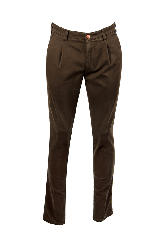 Meyer M-5 Cotton Pleat Trouser 34L Khaki