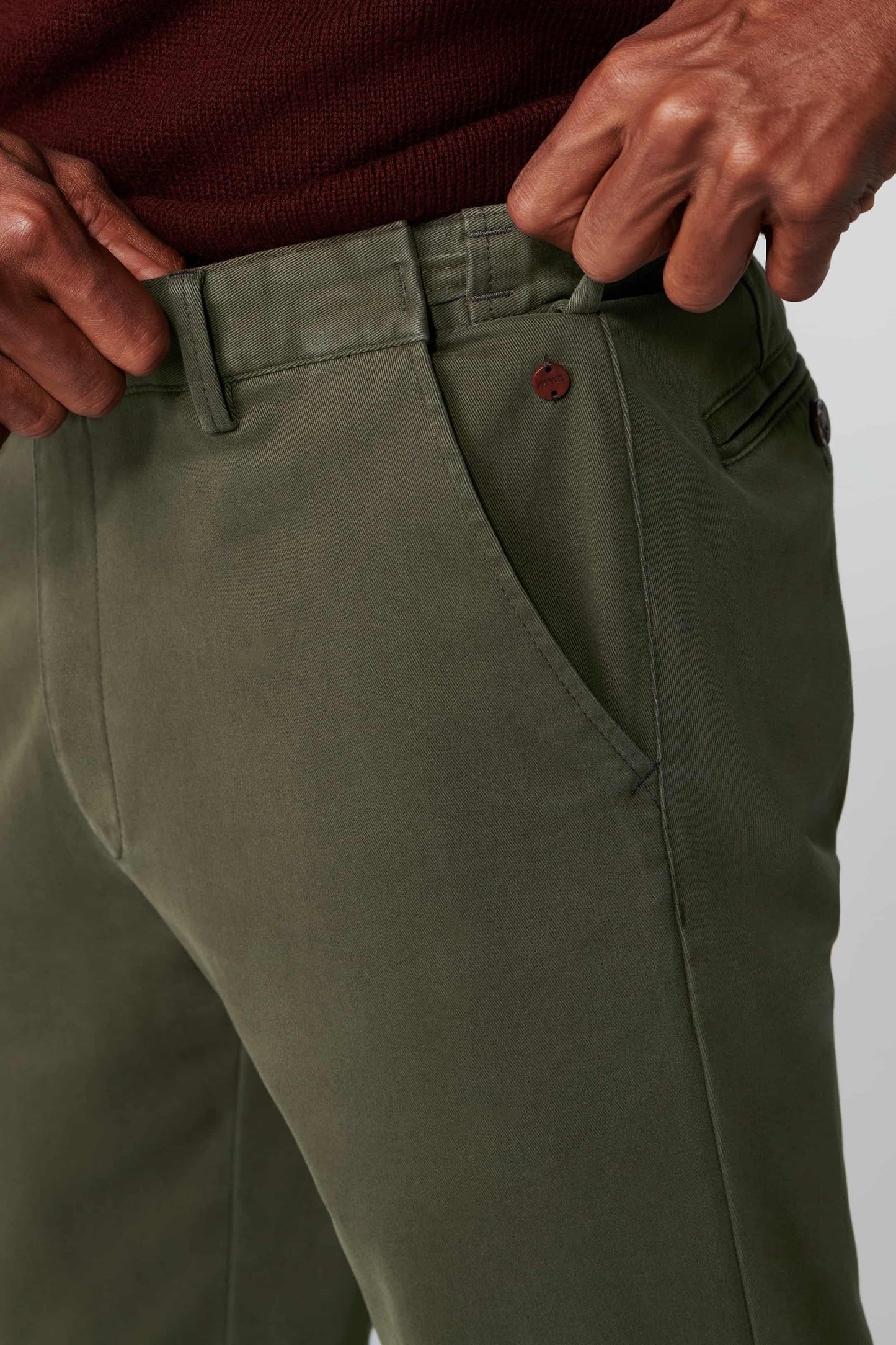 Meyer Oslo Textured Trouser Green