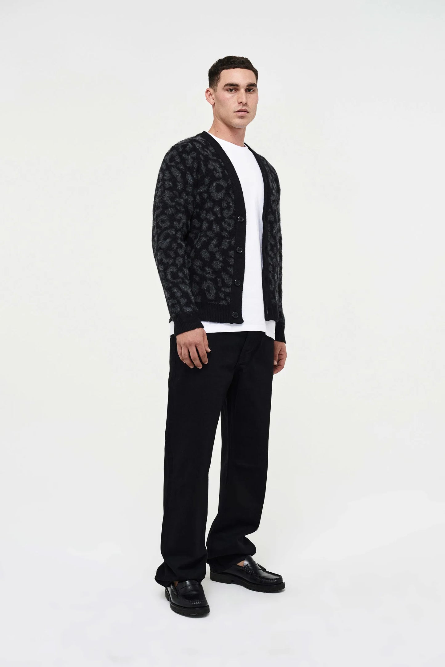 Neuw Brushed Knit Cardigan Ocelot