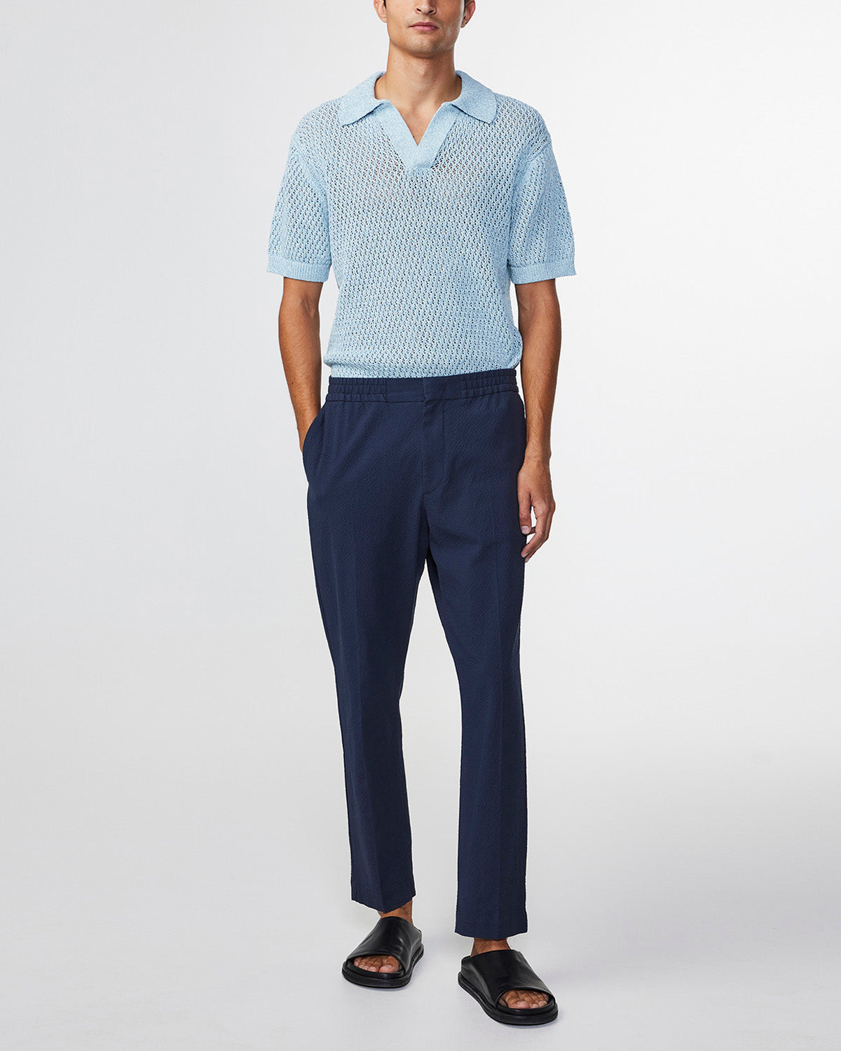 NN07 1040 Billie Trouser L34 Navy Blue