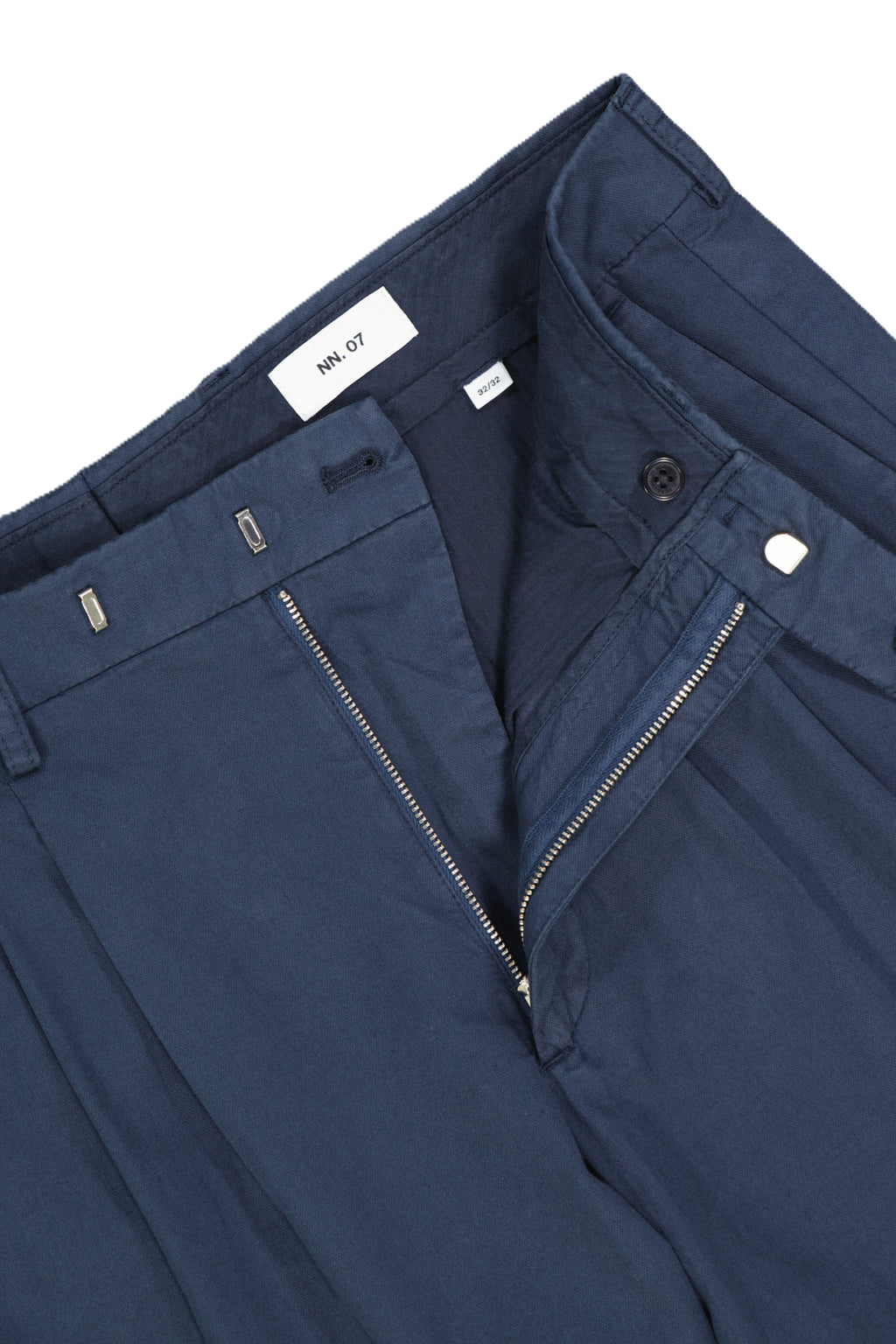 NN07 1803 Fritz Pleated Taper Trouser L32 Navy Blue