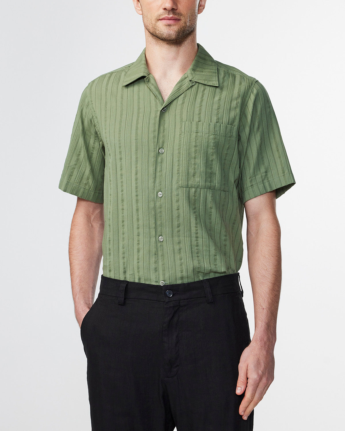 NN07 5712 Julio SS Shirt Hedge Green