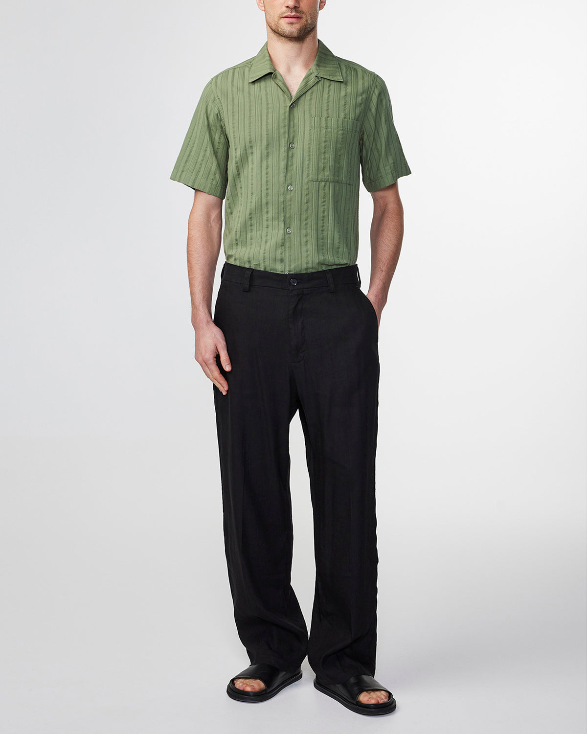 NN07 5712 Julio SS Shirt Hedge Green