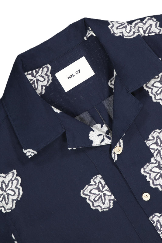 NN07 5736 Leo SS Shirt Navy Blue