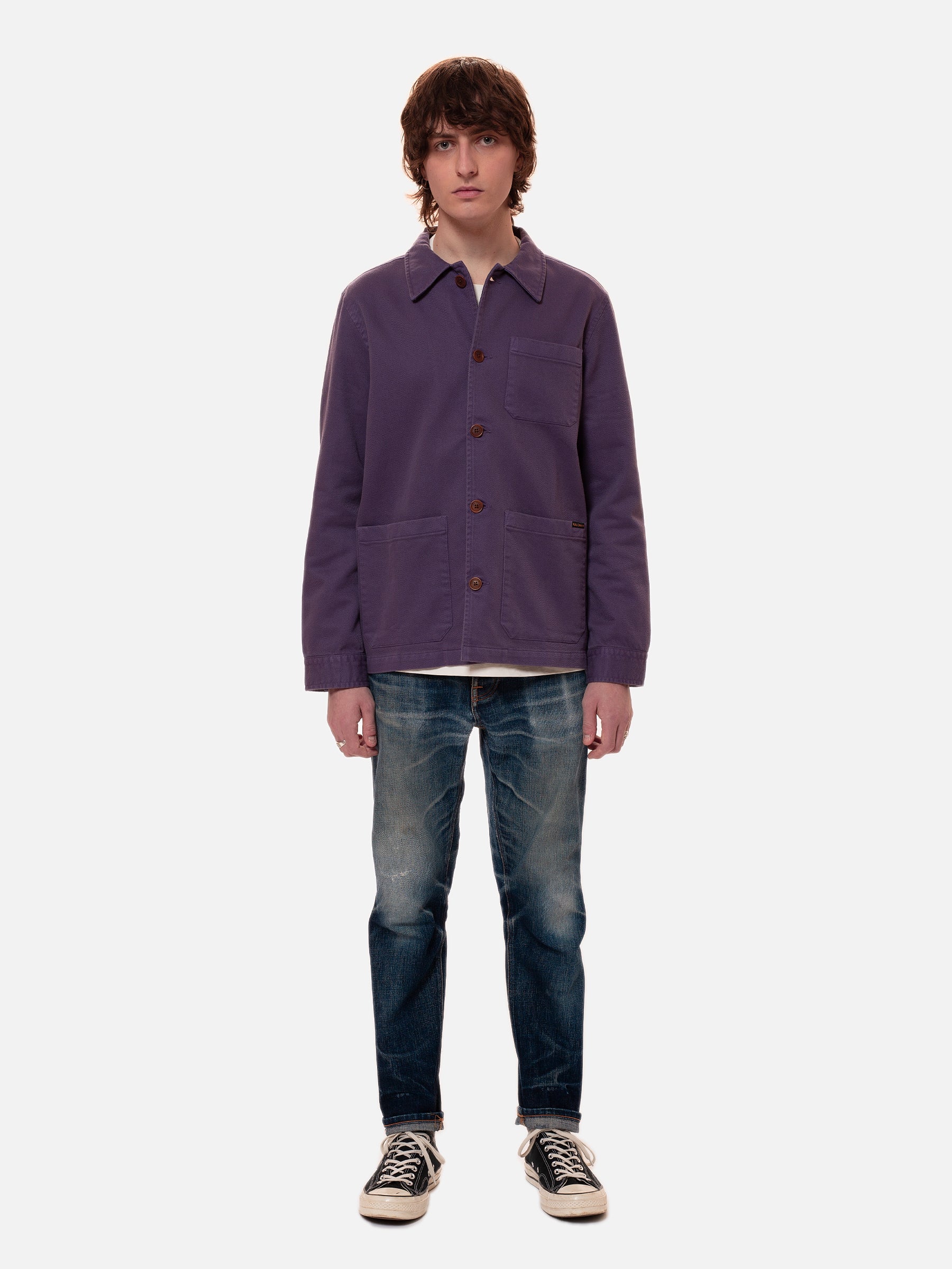 Nudie Jeans Barney Worker Jacket Lilac routleys