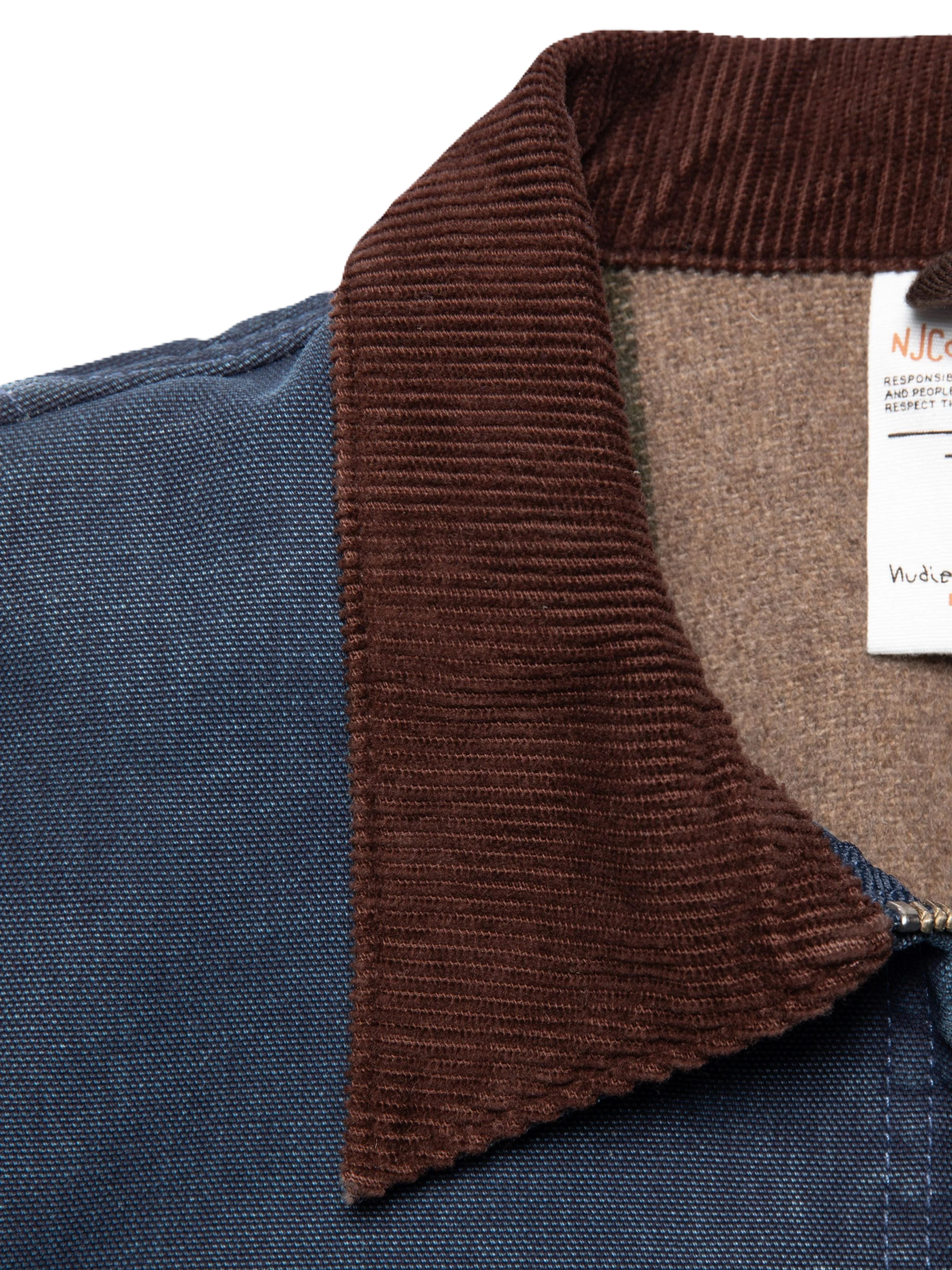 Nudie Jeans Blake Zip Jacket Canvas Blue