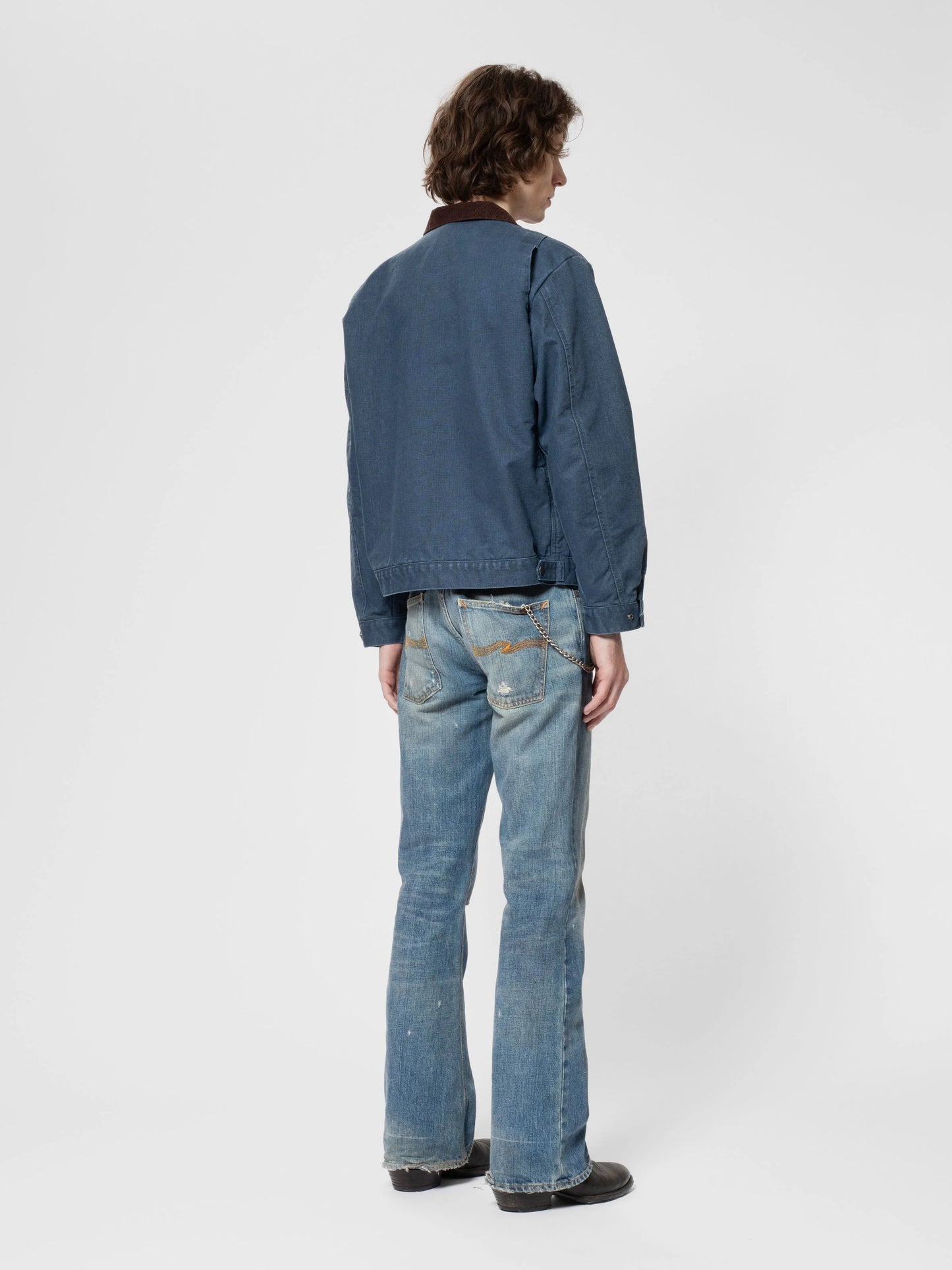 Nudie Jeans Blake Zip Jacket Canvas Blue