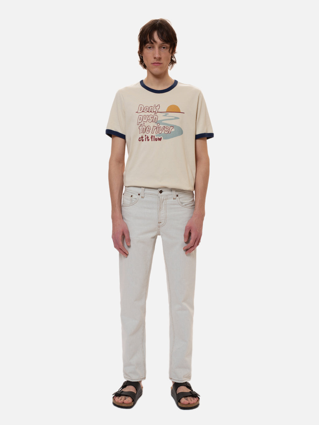 Nudie Jeans Gritty Jackson Jean L32 Clay White