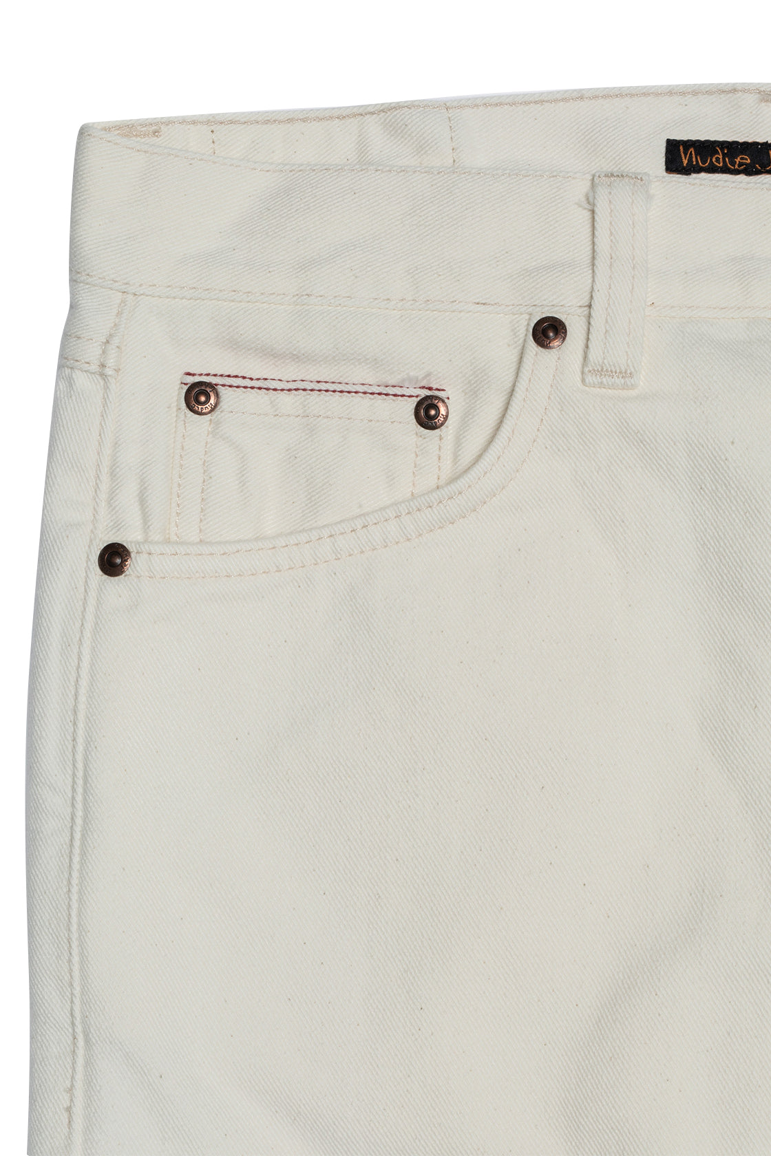 Nudie Jeans Gritty Jackson Jean L34 Ivory Selvage