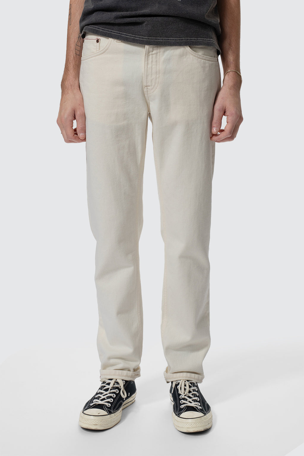 Nudie Jeans Gritty Jackson Jean L34 Ivory Selvage