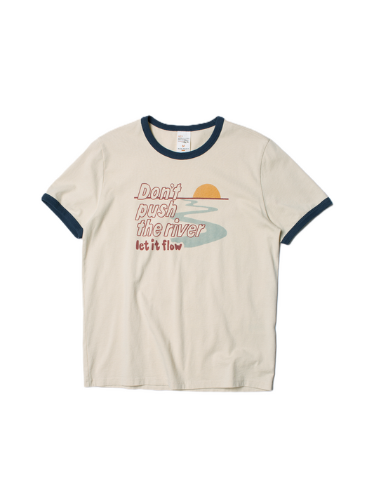 Nudie Jeans Ricky Push The River Tee Ivory